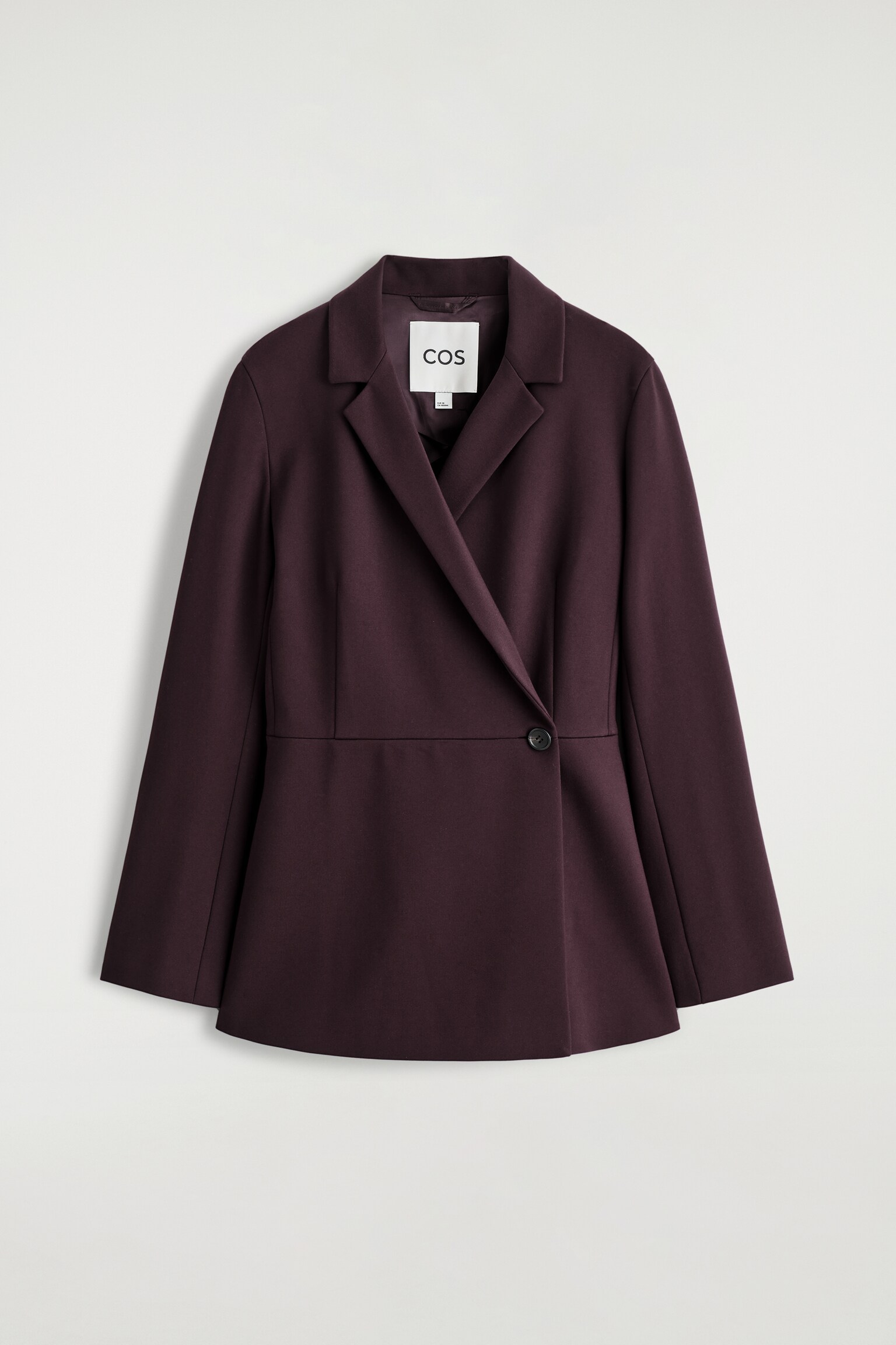 FLIESSENDER BLAZER MIT WICKELFRONT - BURGUNDERROT - 2