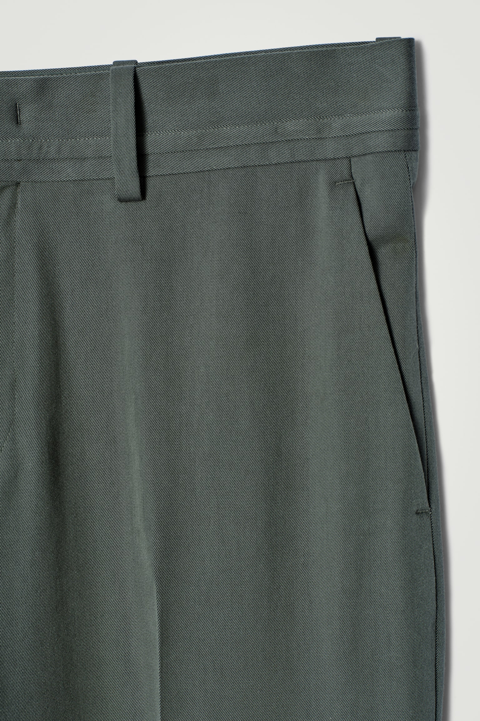 TAILORED STRAIGHT-LEG TROUSERS - DARK GREEN/NAVY - 3