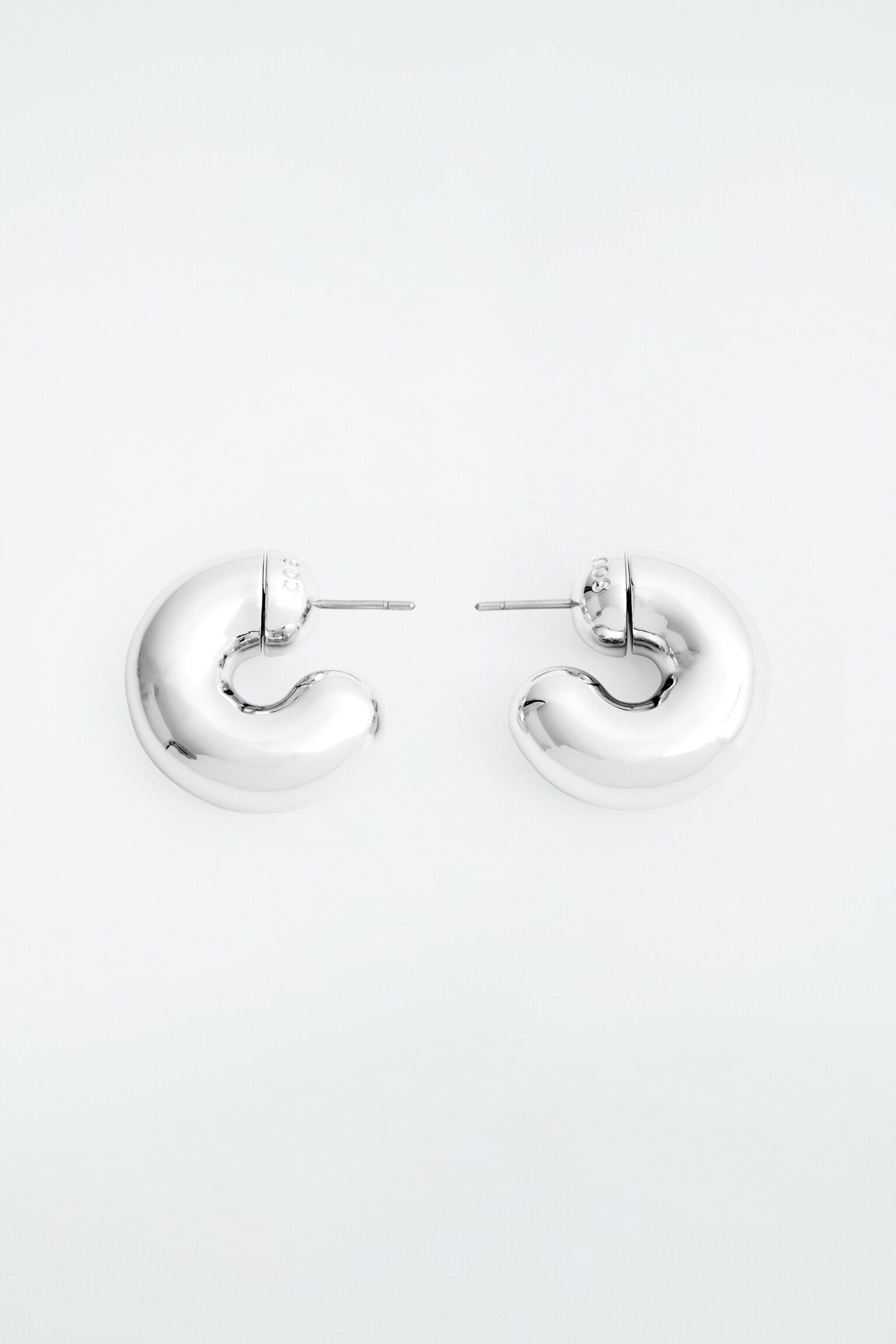 CHUNKY HOOP EARRINGS - SILVER/GOLD - 1