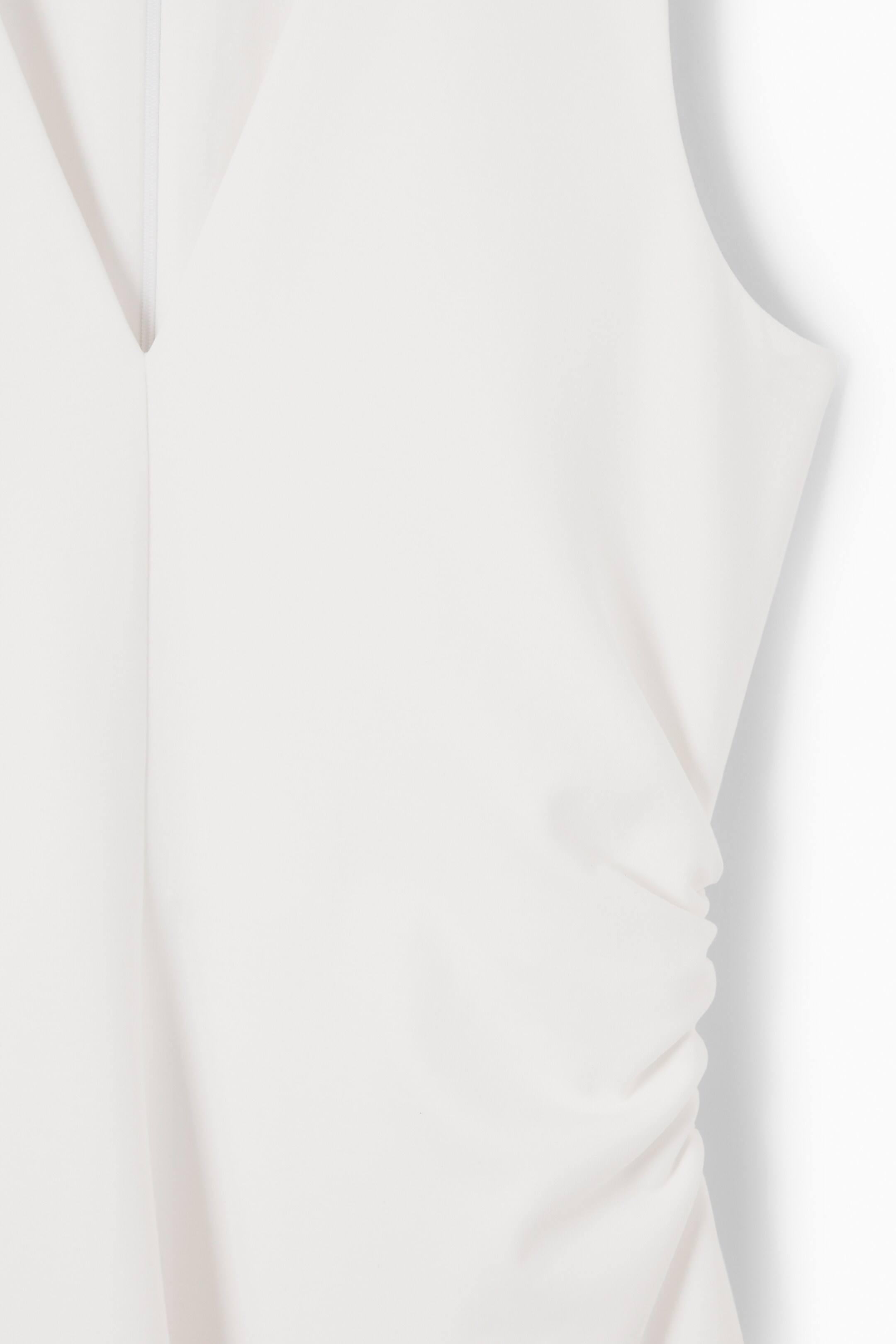 View larger image: GATHERED ASYMMETRIC MIDI DRESS - WHITE - Ladies | H&M GB 2