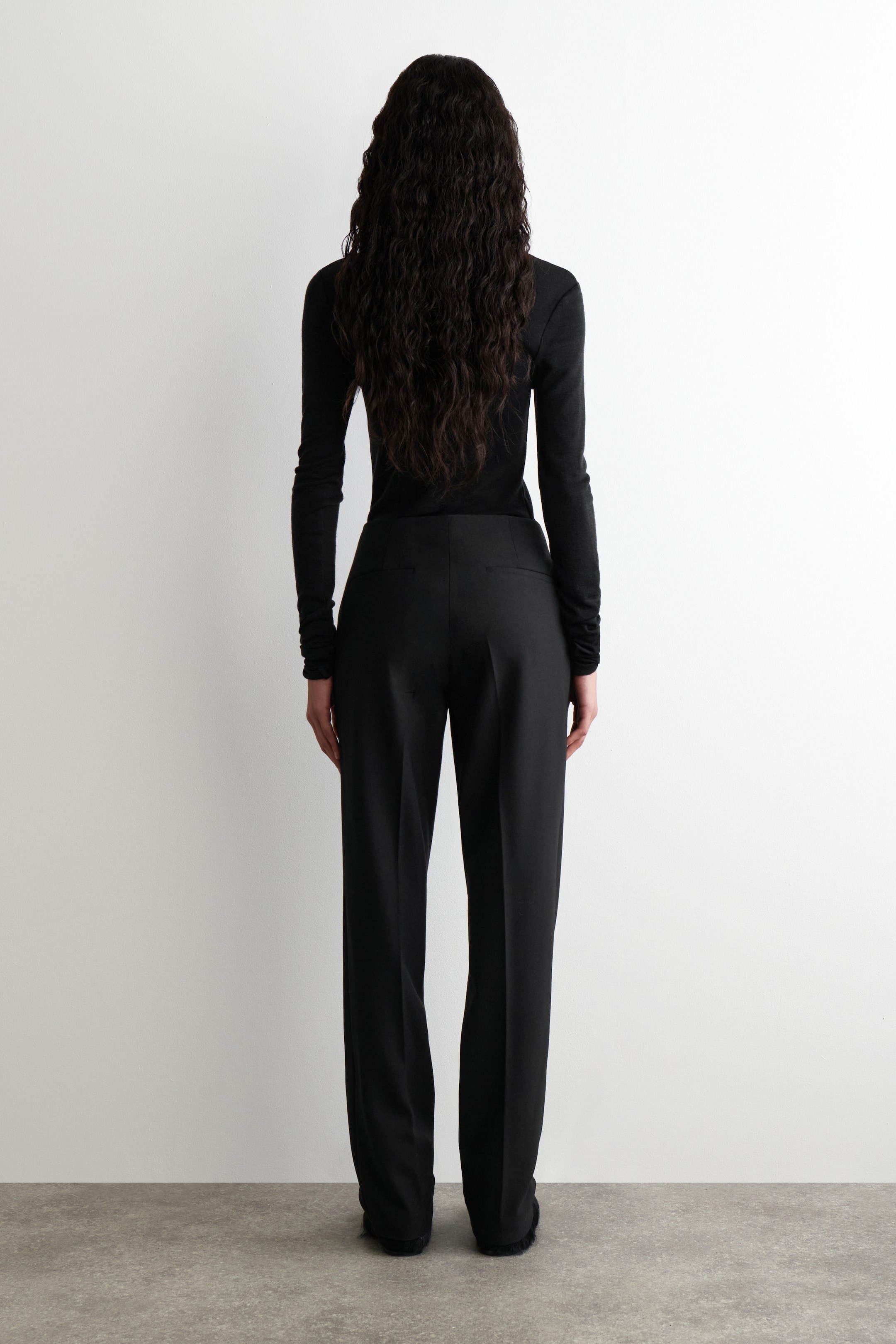 PANTALONI SLIM IN MISTO LANA