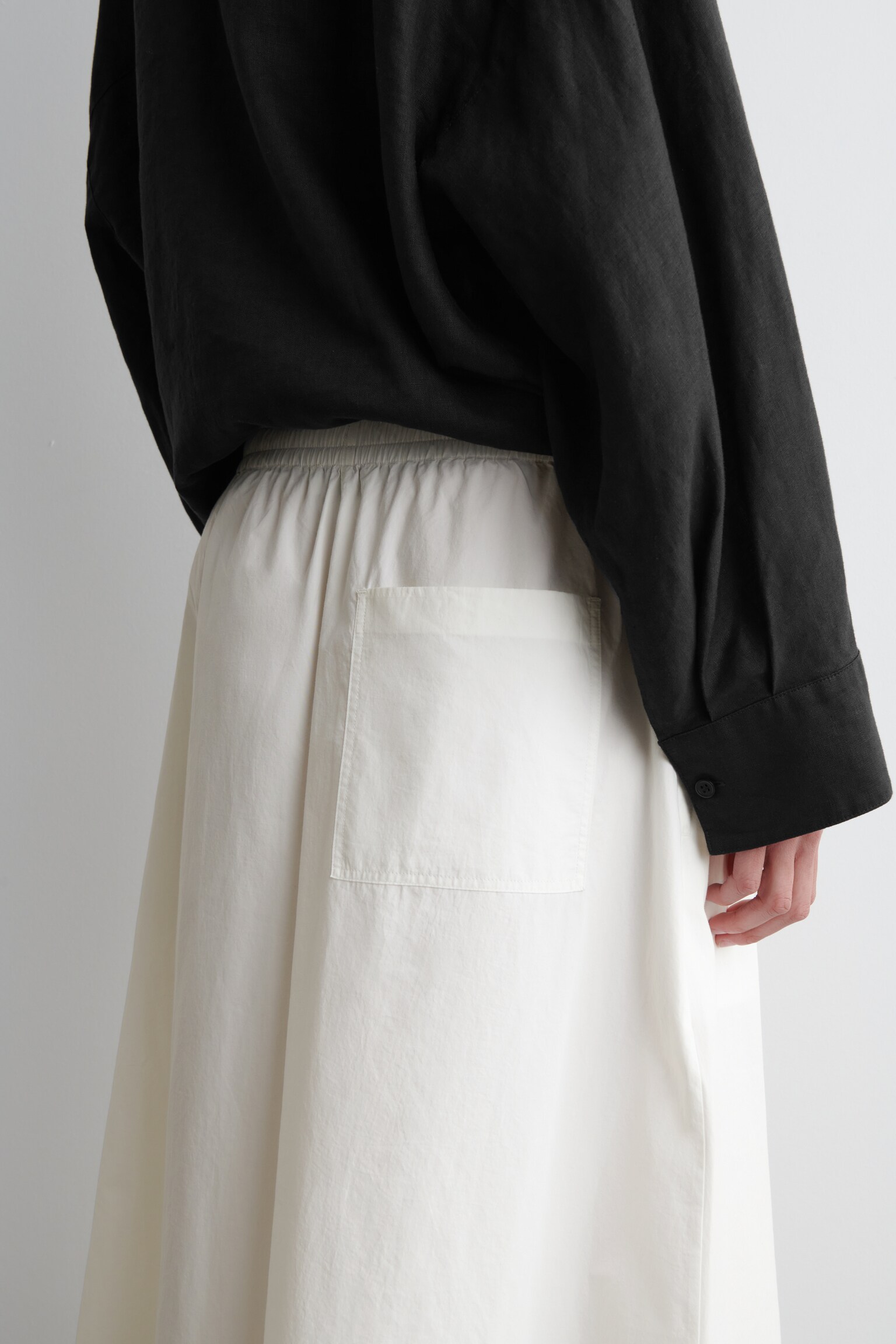 PANTALÓN PALAZZO MAXIVOLUMEN - BLANCO/VERDE CLARO - 6