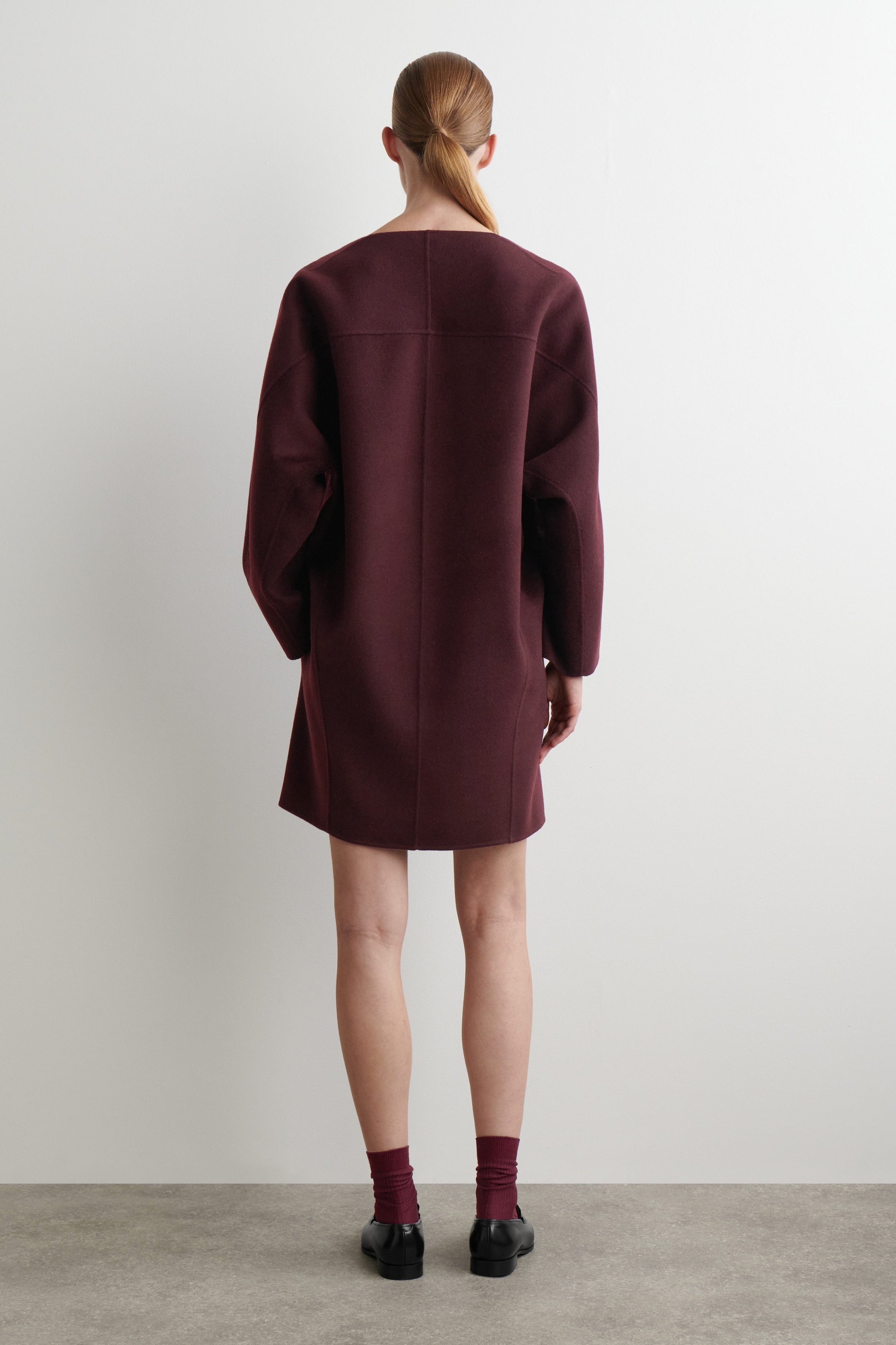 DOUBLE-FACED WOOL MINI DRESS