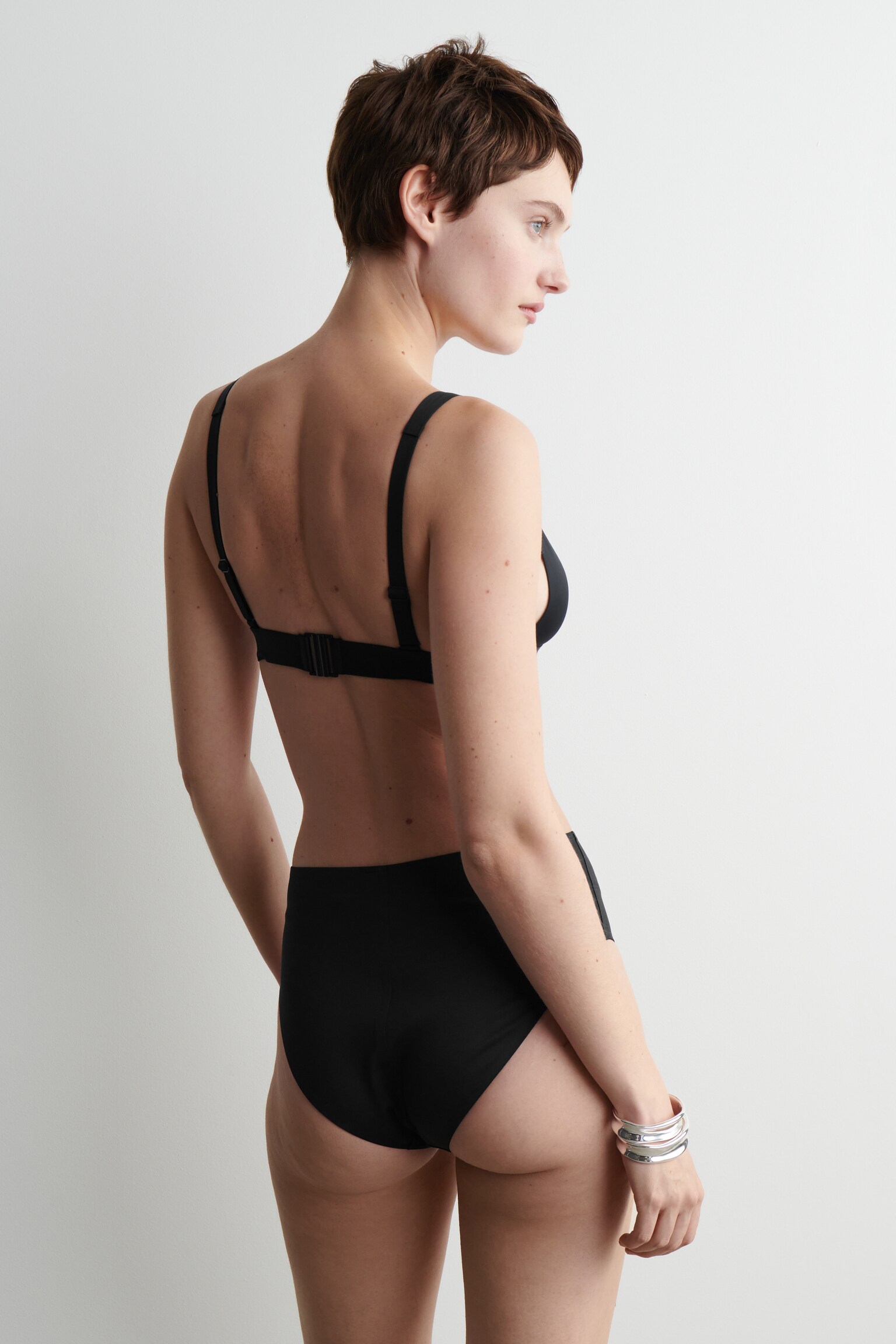 TOP BIKINI IN SCUBA - NERO/VERDE KAKI/BORDEAUX - 5