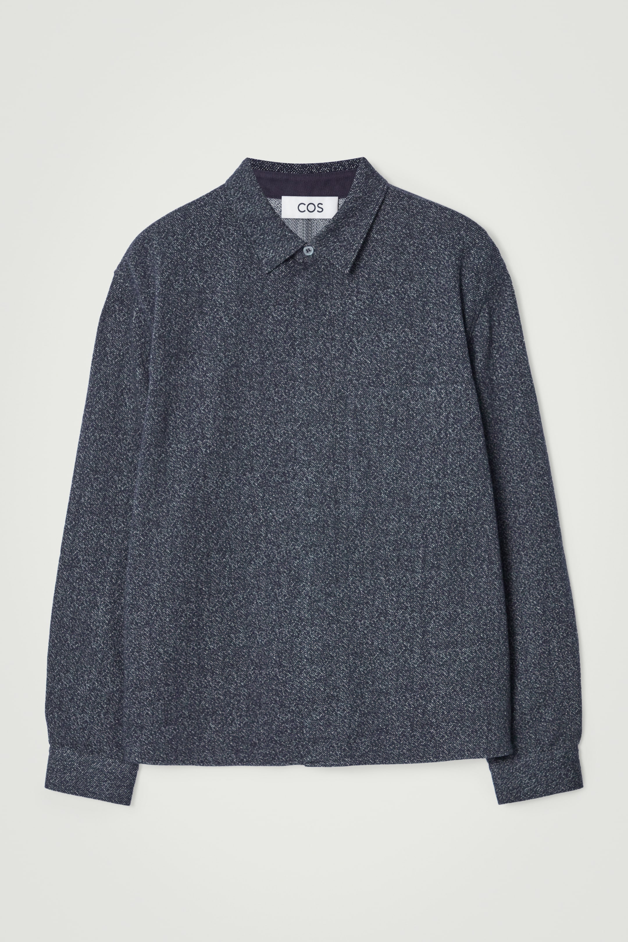 Grösseres Bild ansehen: STRUKTURIERTE OVERSIZED-HEMDJACKE AUS BAUMWOLLE - NAVYBLAU/WEISS - HERREN | H&M CH 1