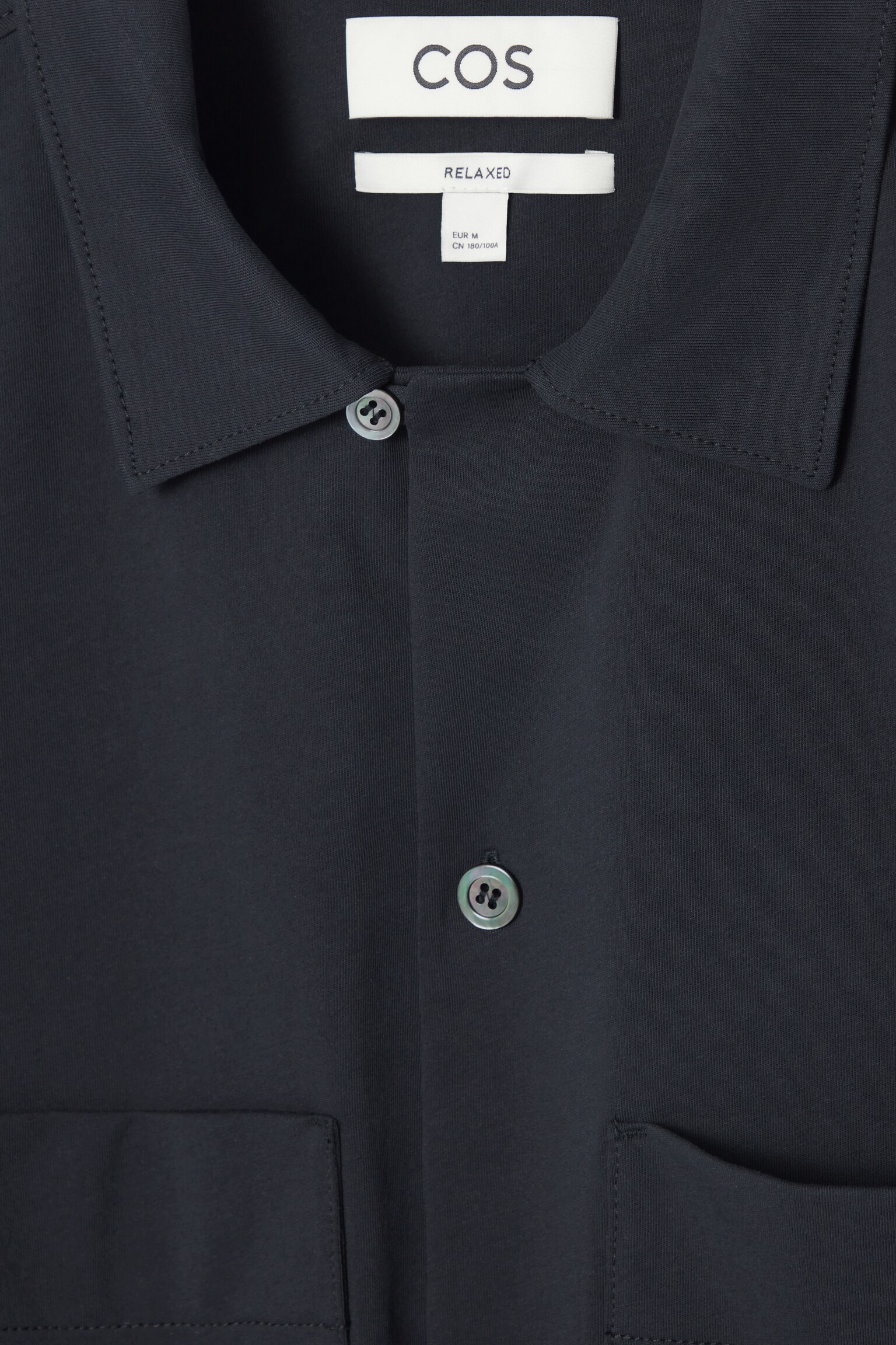 RELAXED PYJAMA-STYLE COTTON-CREPE SHIRT - NAVY - 2