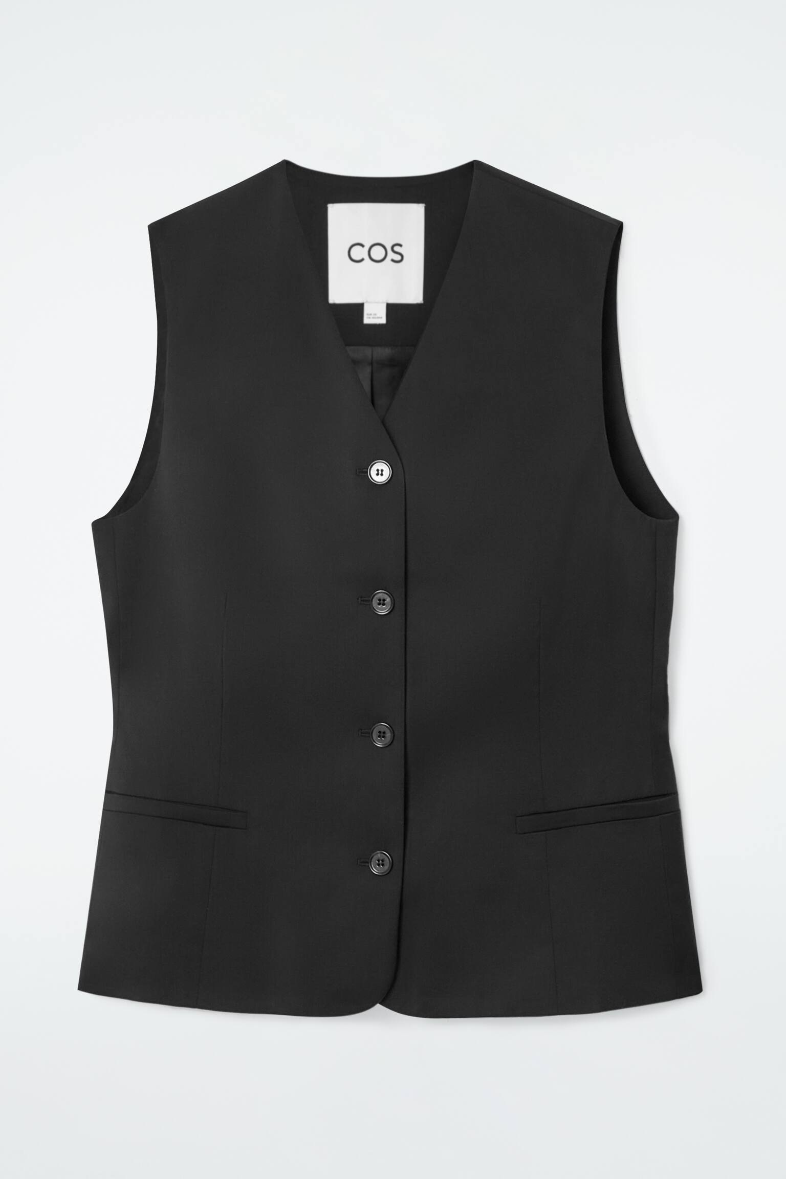 ELEGANTE WESTE AUS WOLLE - SCHWARZ