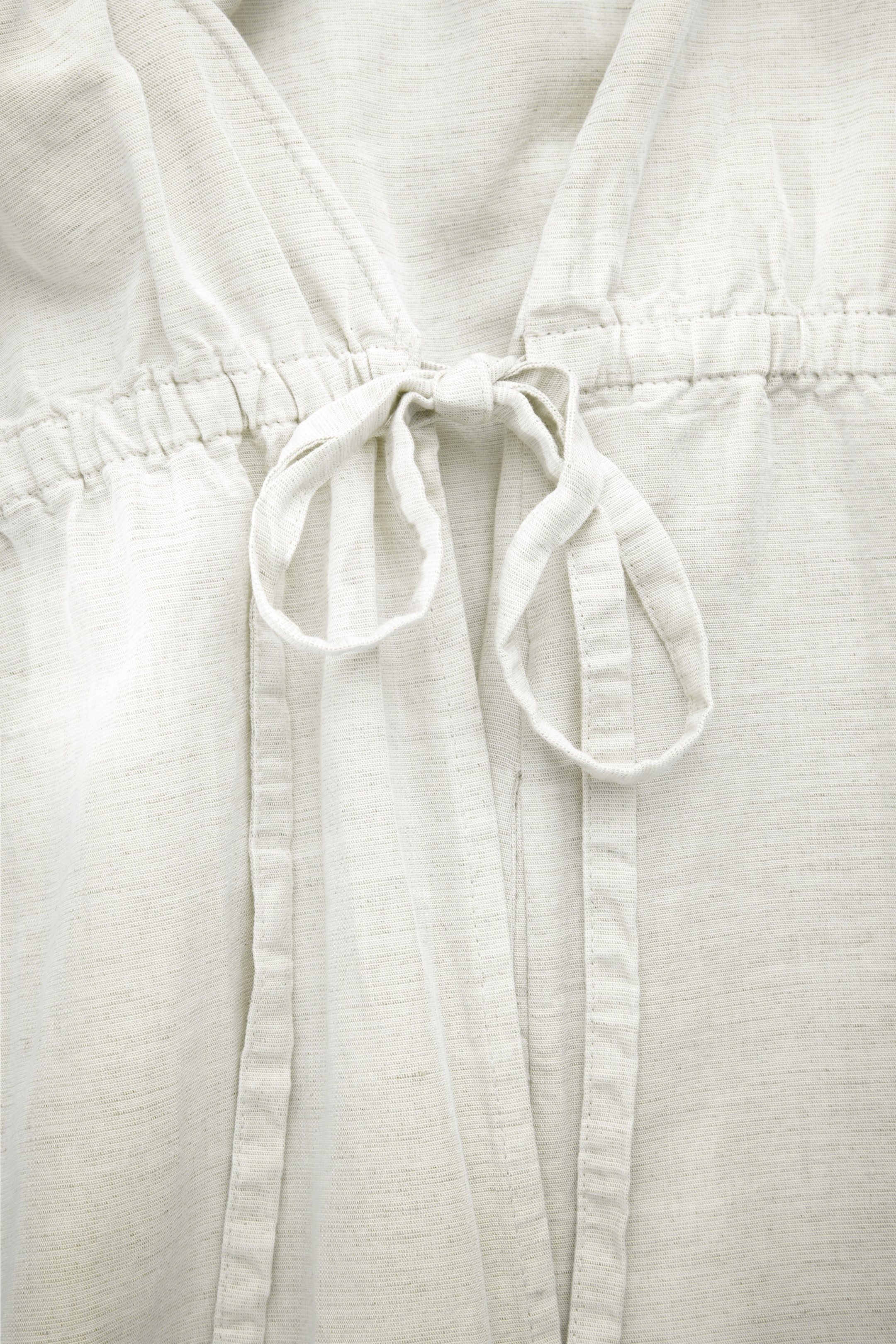 View larger image: MINI LINEN-BLEND WRAP DRESS - CREAM - Ladies | H&M GB 2