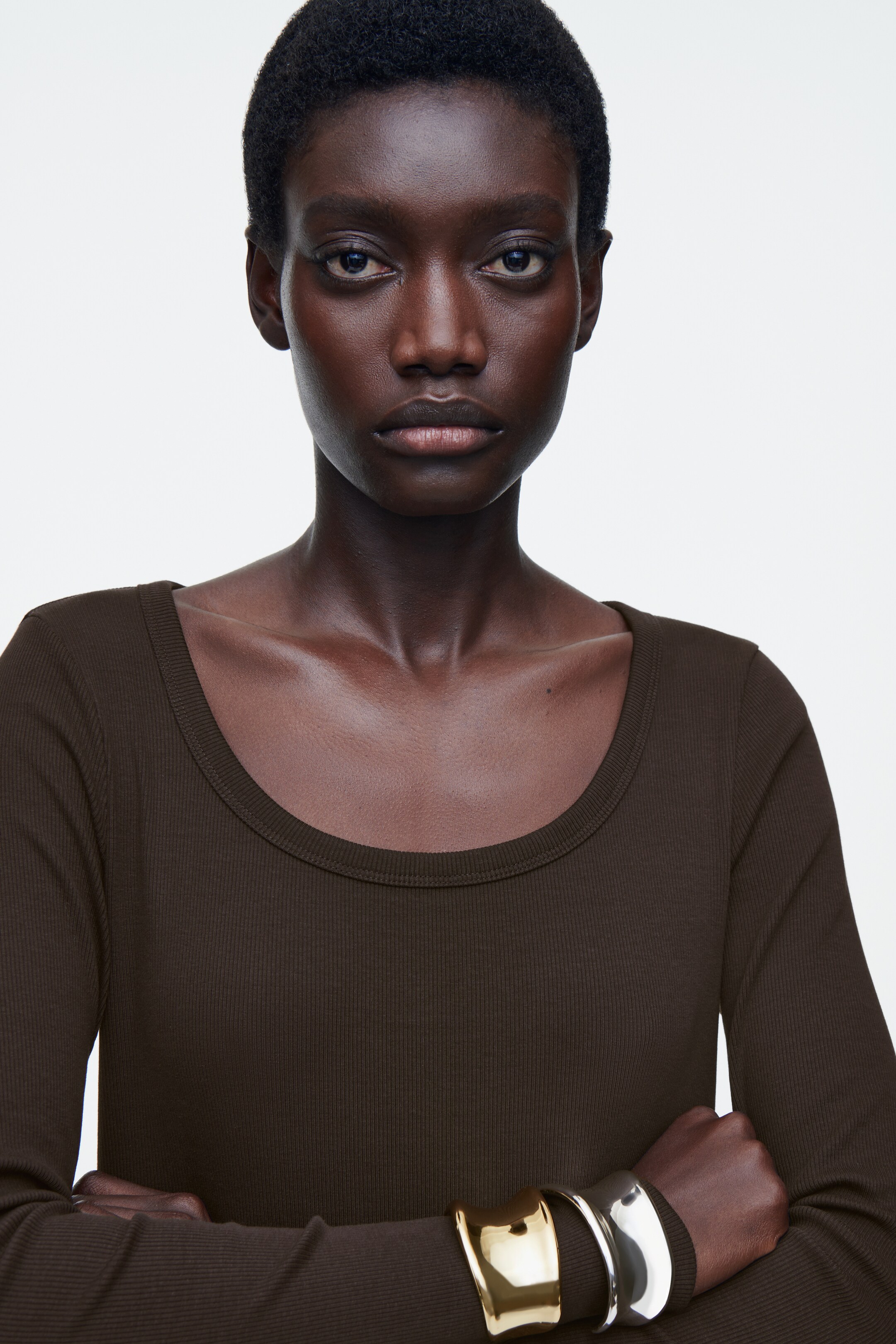 Agrandir l'image: ROBE MIDI EN JERSEY CÔTELÉ - BRUN - FEMME | H&M BE 4