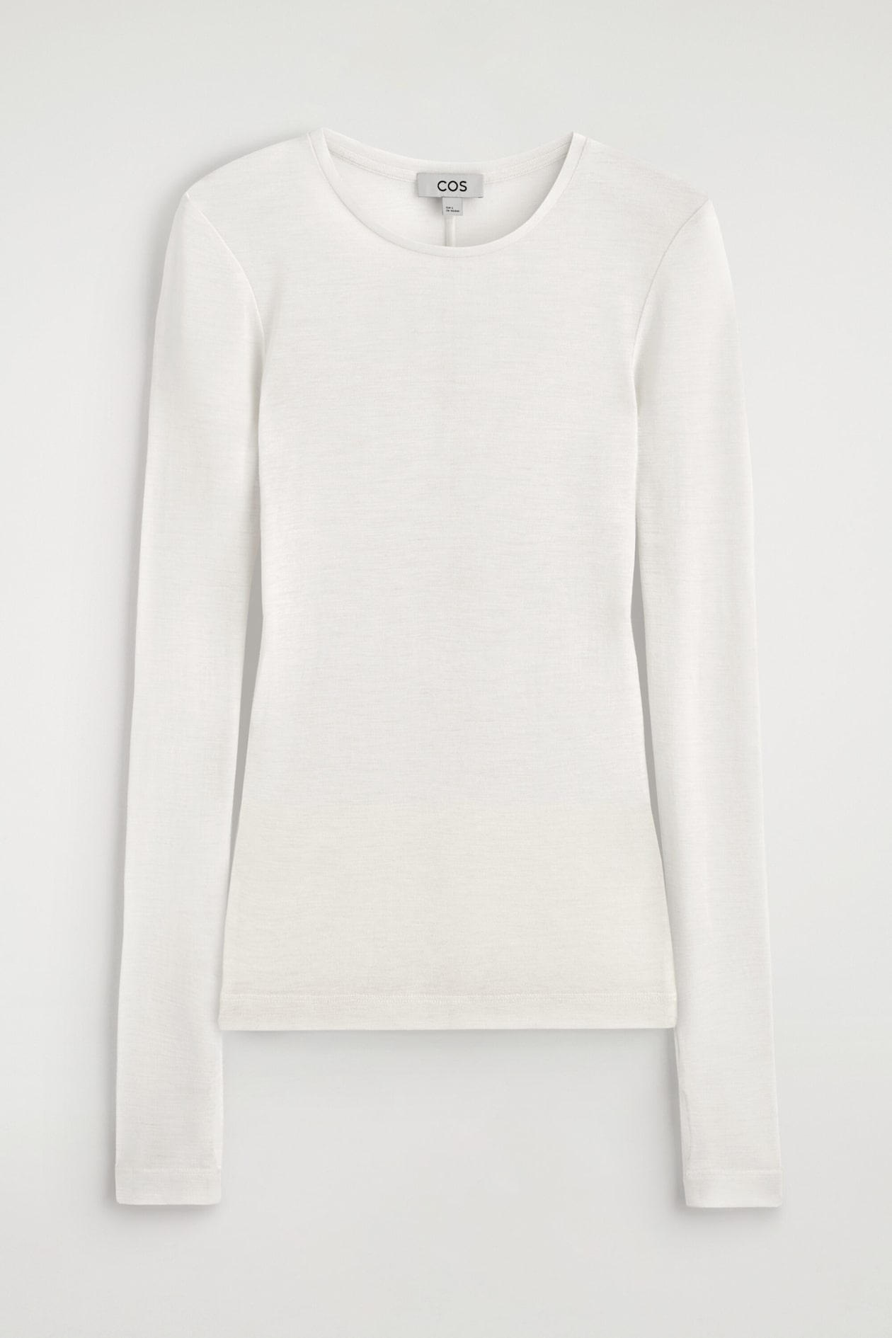 SLIM MERINO WOOL TOP — CREAM