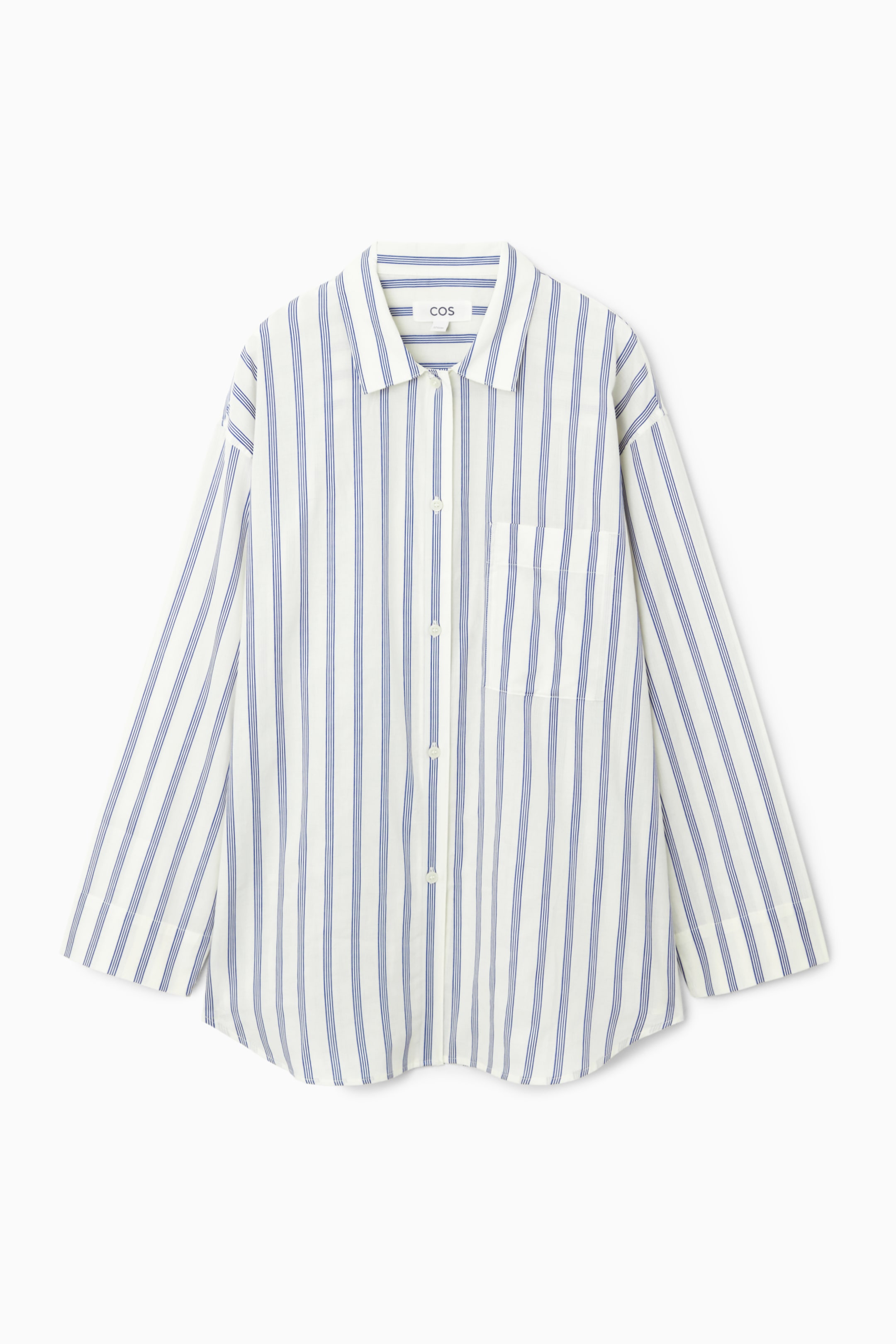 Ingrandisci l'immagine: STRIPED PYJAMA SHIRT - WHITE / BLUE / STRIPED - DONNA | H&M CH 1