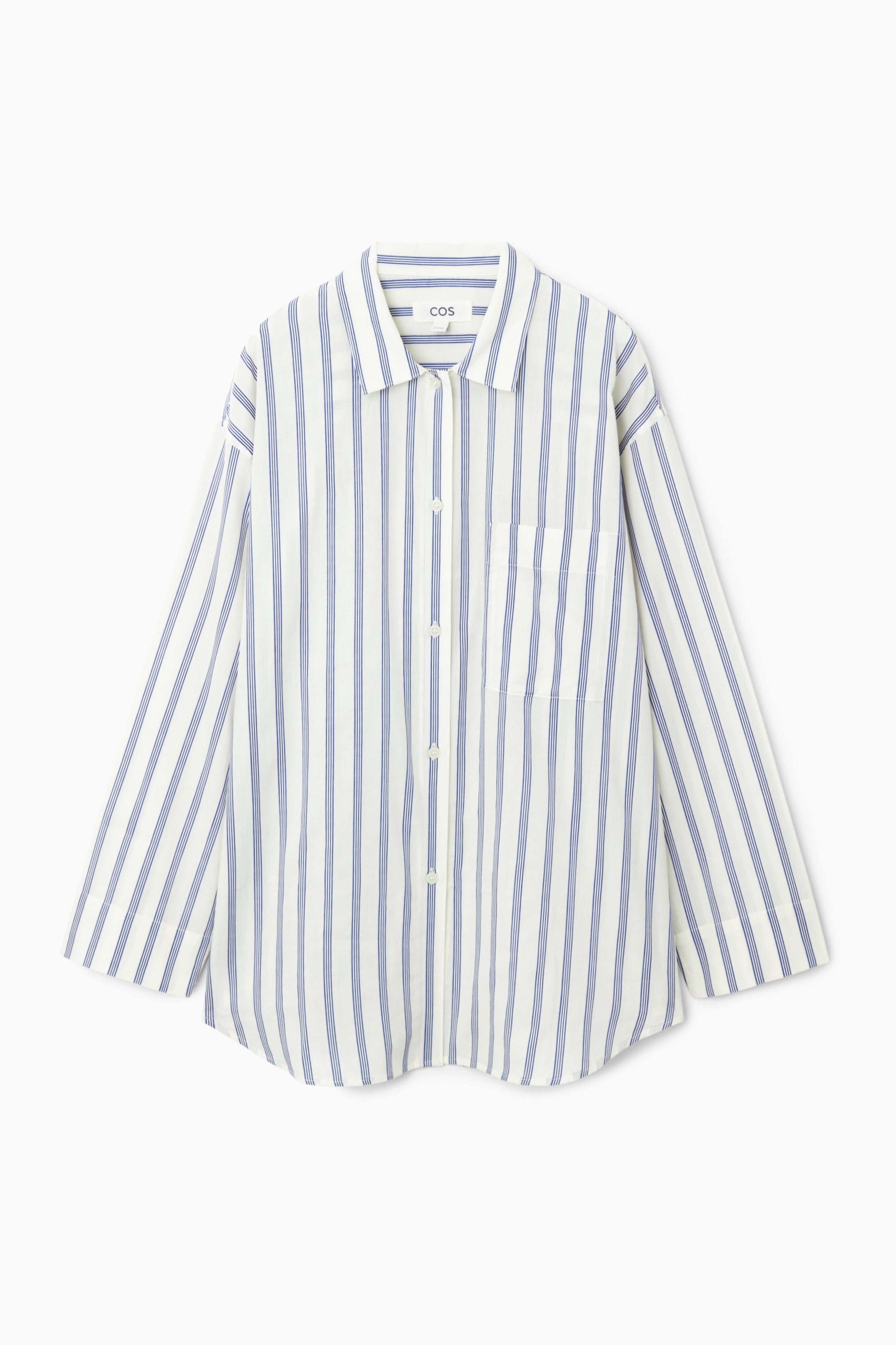 STRIPED A-LINE MIDI DRESS