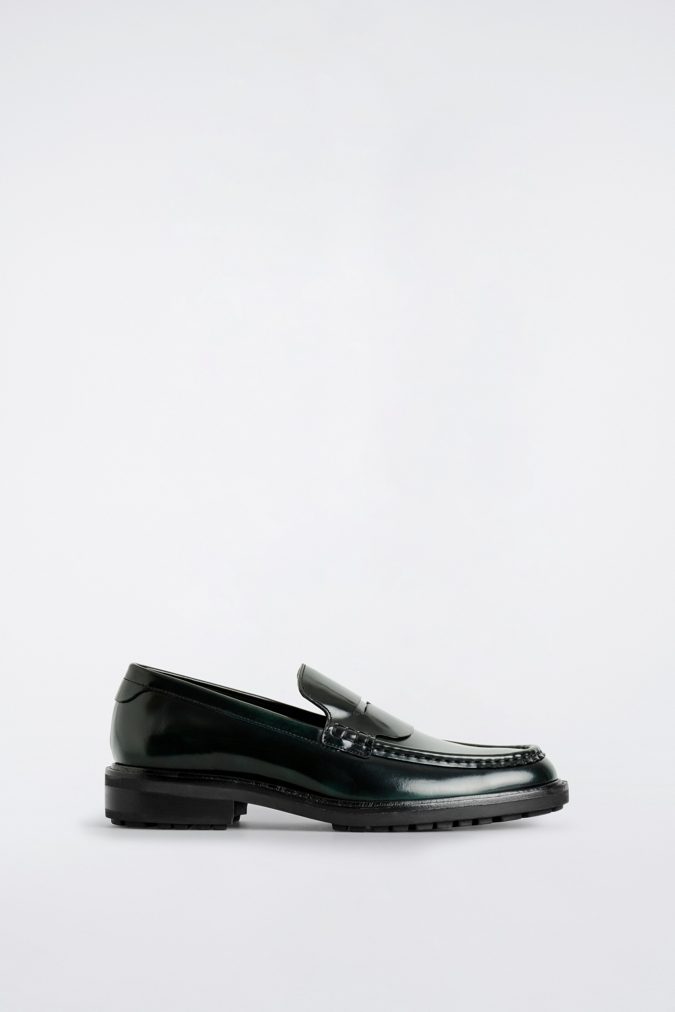 Agrandir l'image: MOCASSINS EN CUIR PATINÉ - VERT FONCÉ - HOMME | H&M FR 4