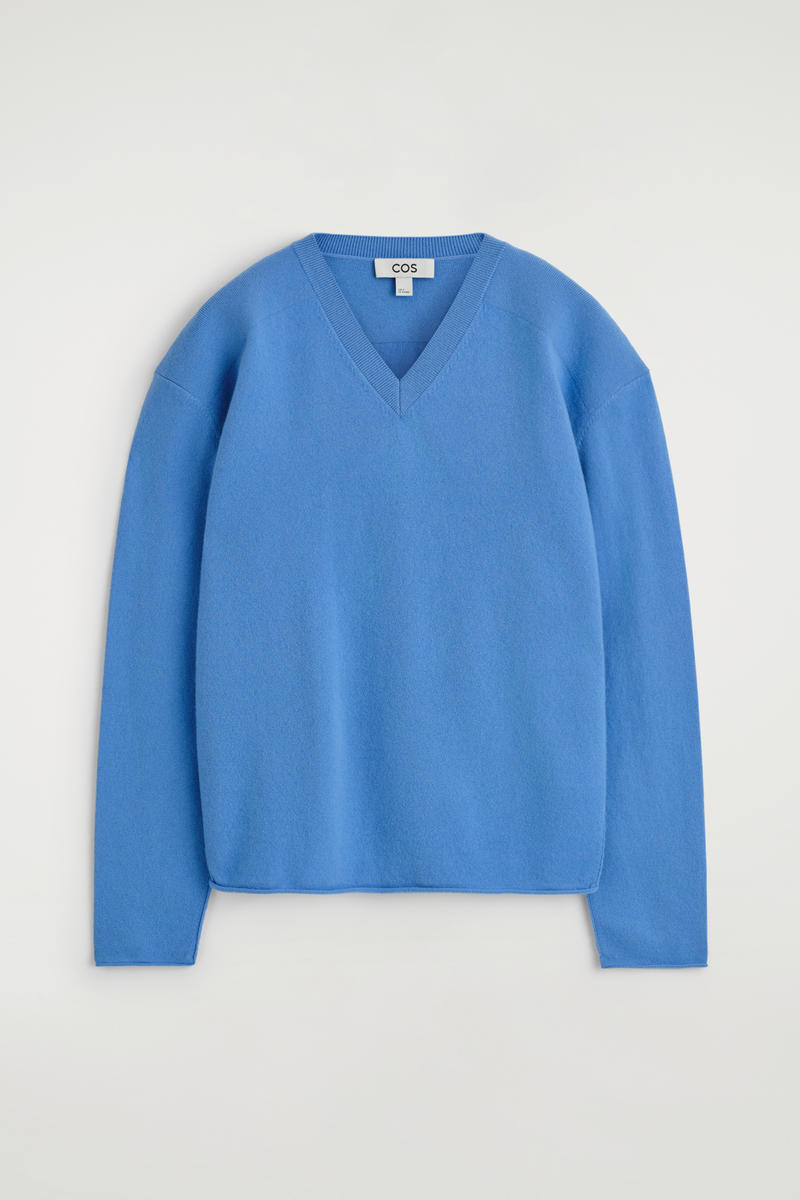 Cos Merino Wool V-Neck Jumper