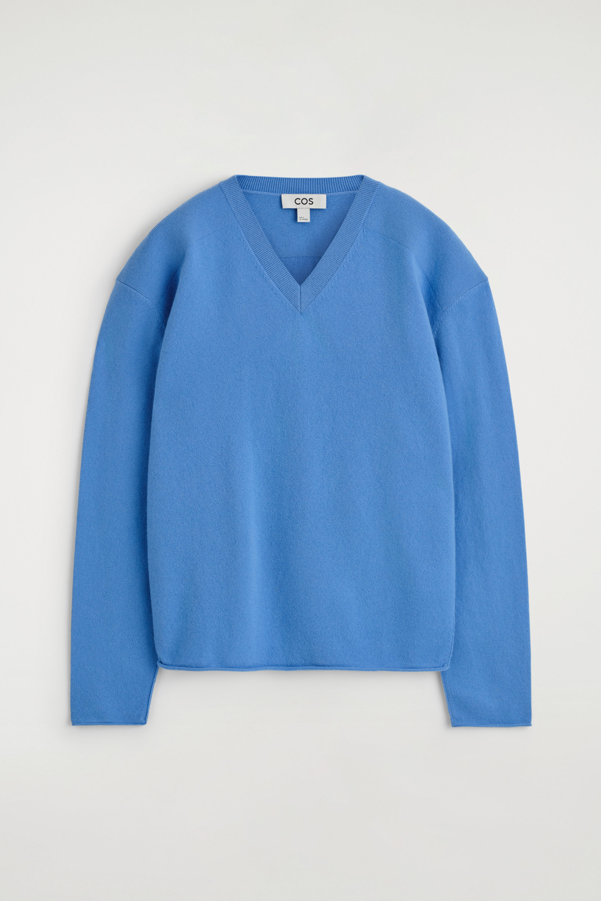 MERINO WOOL V-NECK SWEATER - BLUE | COS US