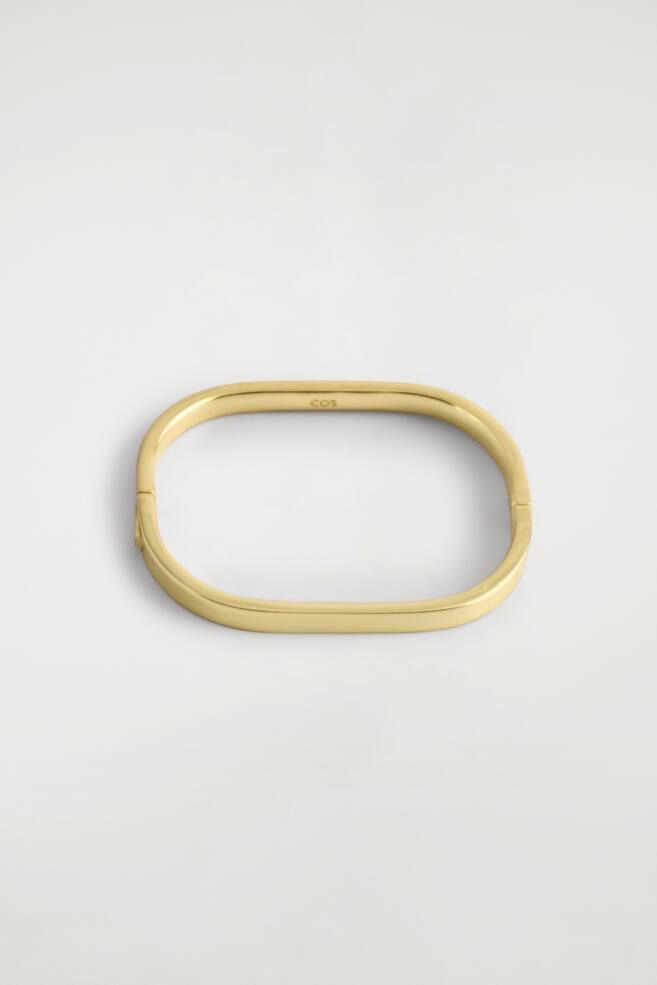 Gebogen rechthoekige armband - GOUD/Zilver - 1