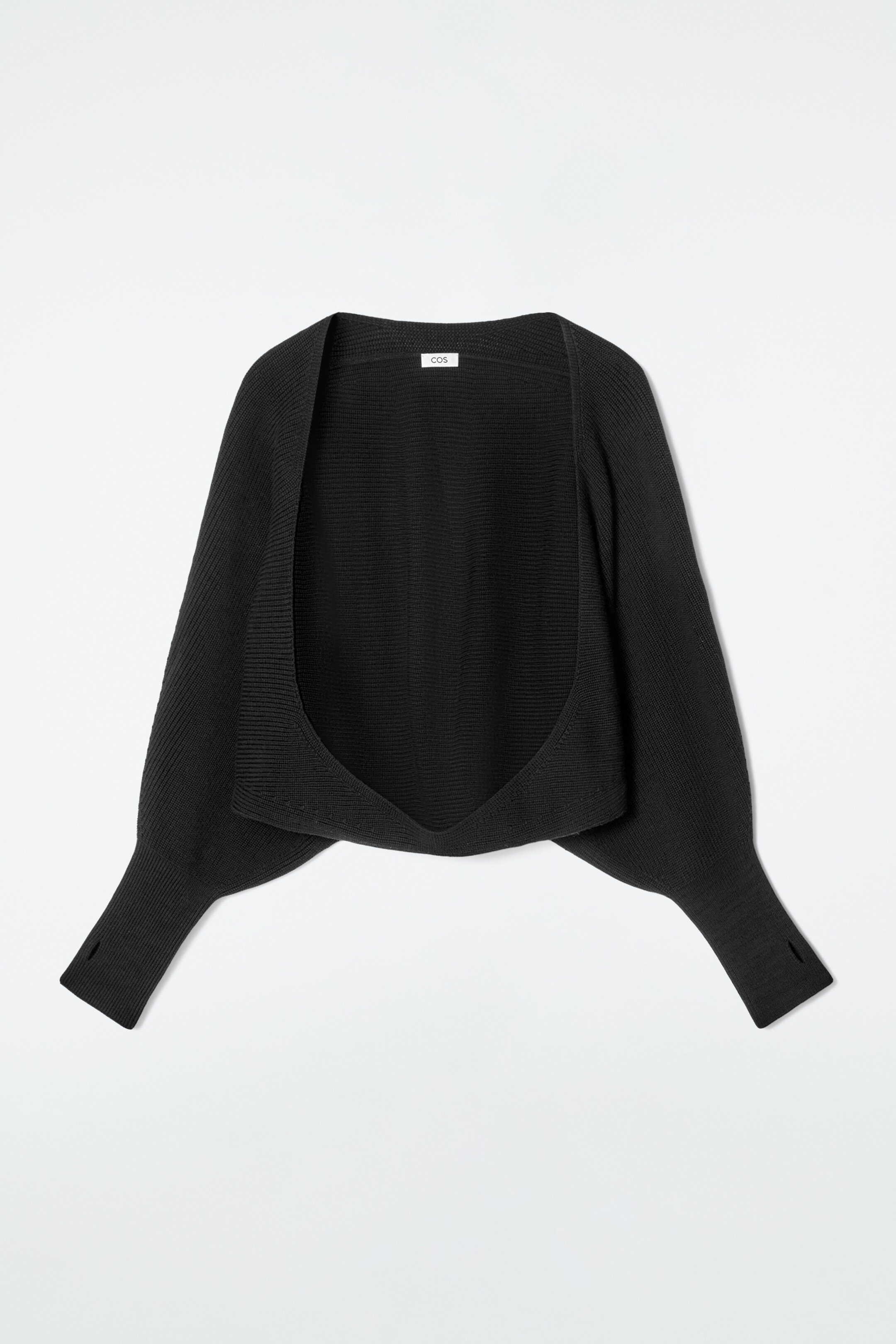 Zobacz większy obraz: KRÓTKI KARDIGAN Z MIESZANKI WEŁNY I BAWEŁNY - CZARNY - ONA | H&M PL 6