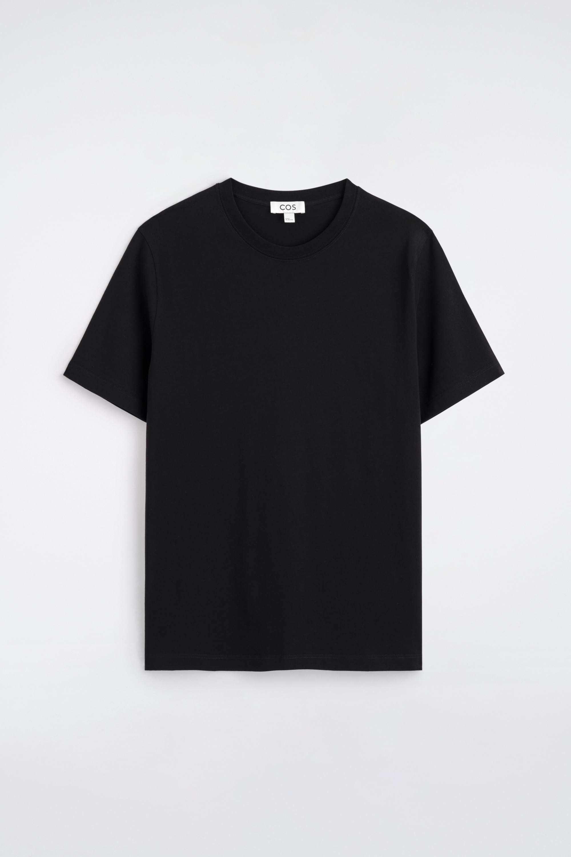 KLASYCZNY T-SHIRT Z BAWEŁNY - CZARNY/BIAŁY