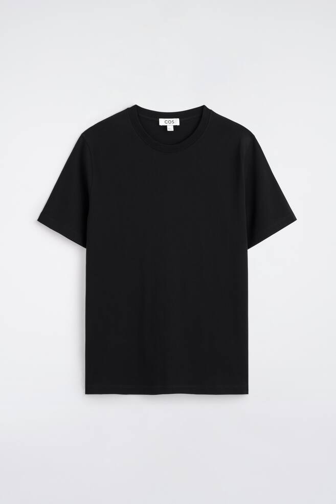 KLASYCZNY T-SHIRT Z BAWEŁNY - CZARNY/BIAŁY - 1