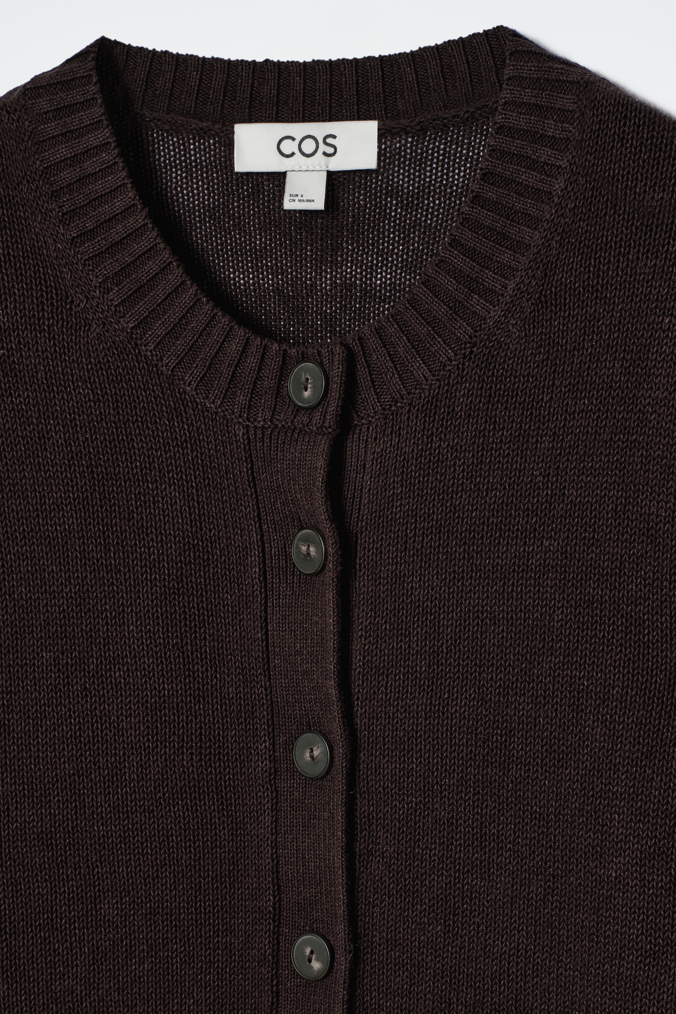 Grösseres Bild ansehen: STRICKJACKE AUS LEINEN - DUNKELBRAUN - DAMEN | H&M CH 7
