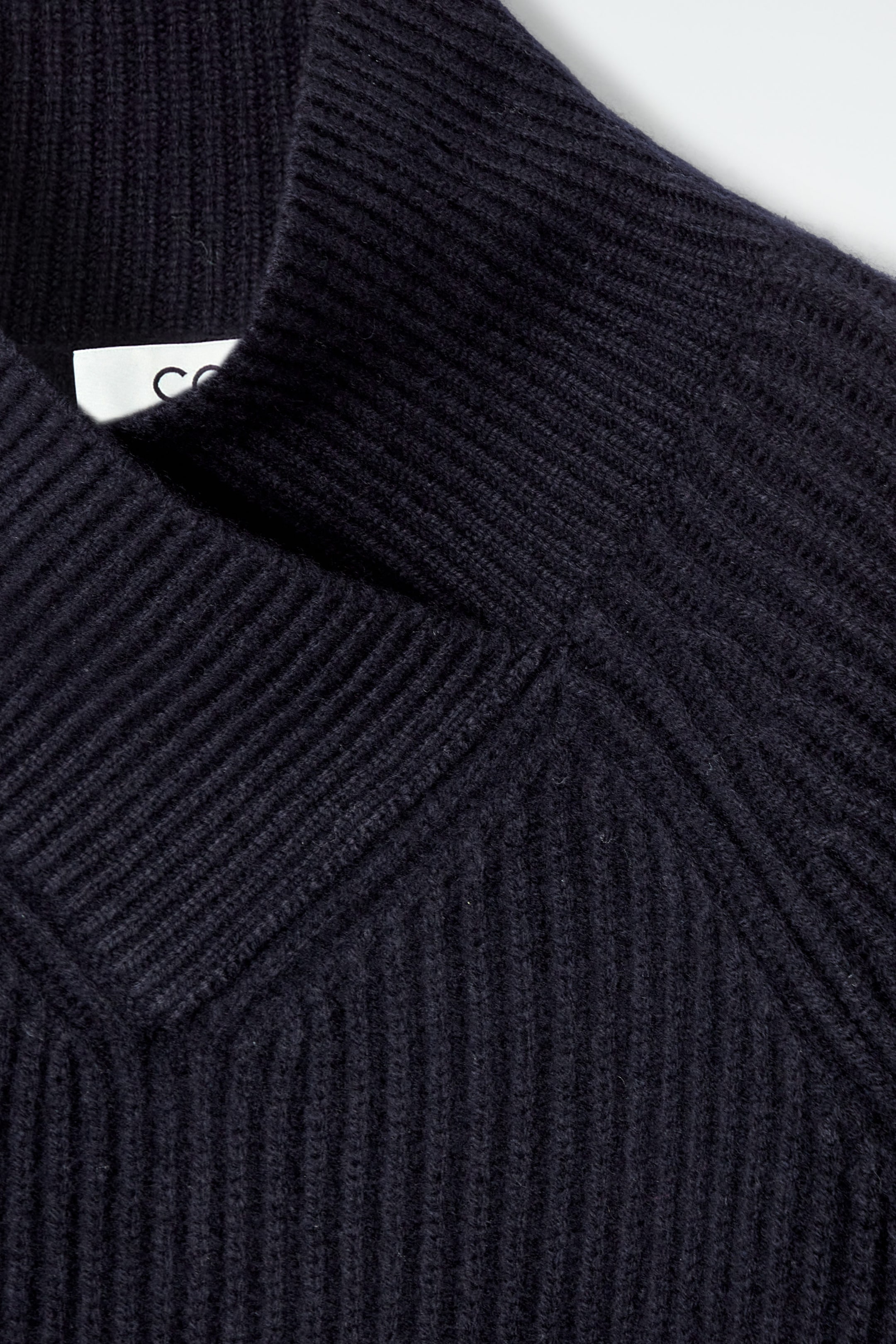 WRAP-COLLAR MERINO WOOL JUMPER
