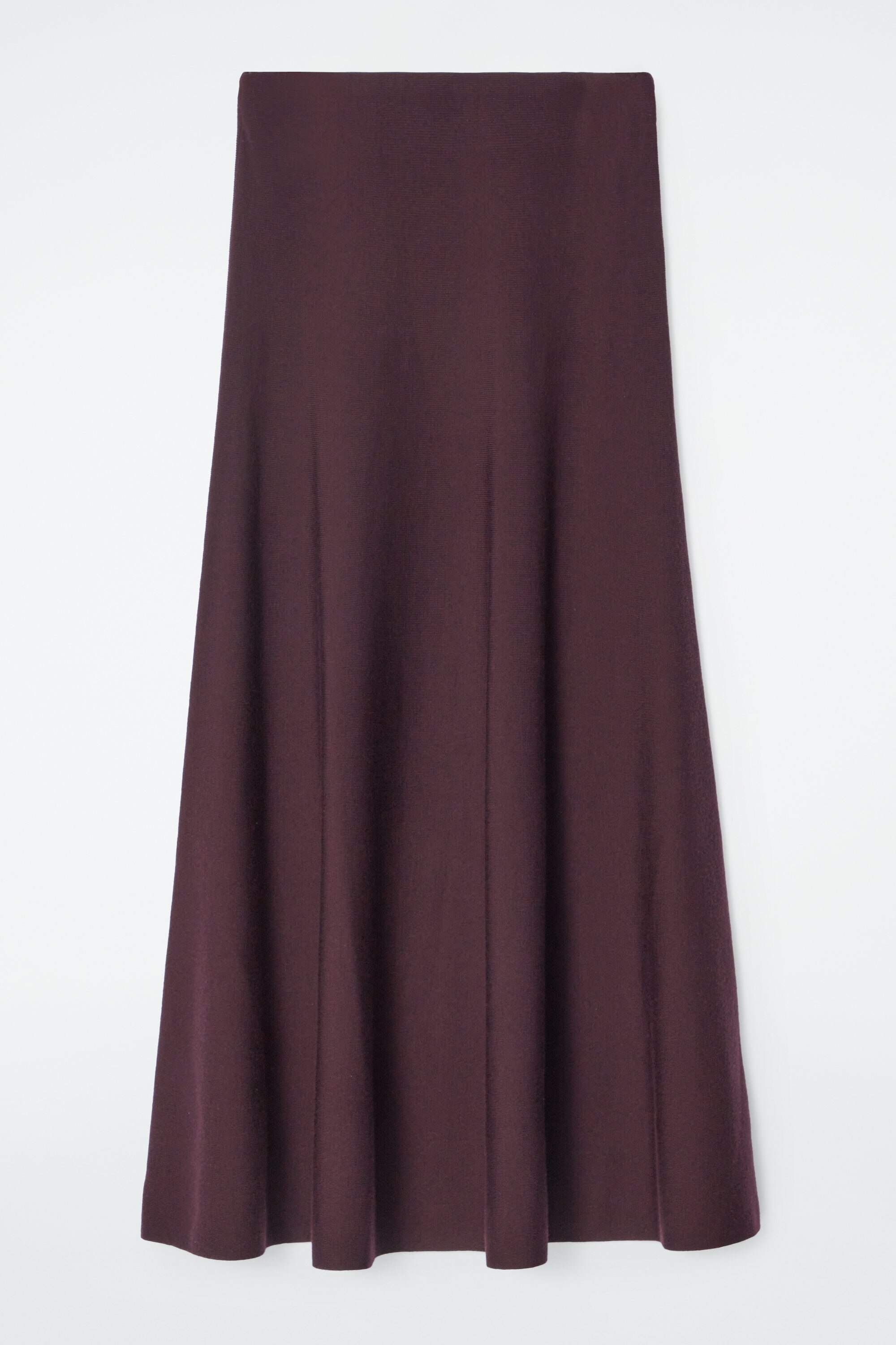 FLARED WOOL MAXI SKIRT - BORDEAUX | COS
