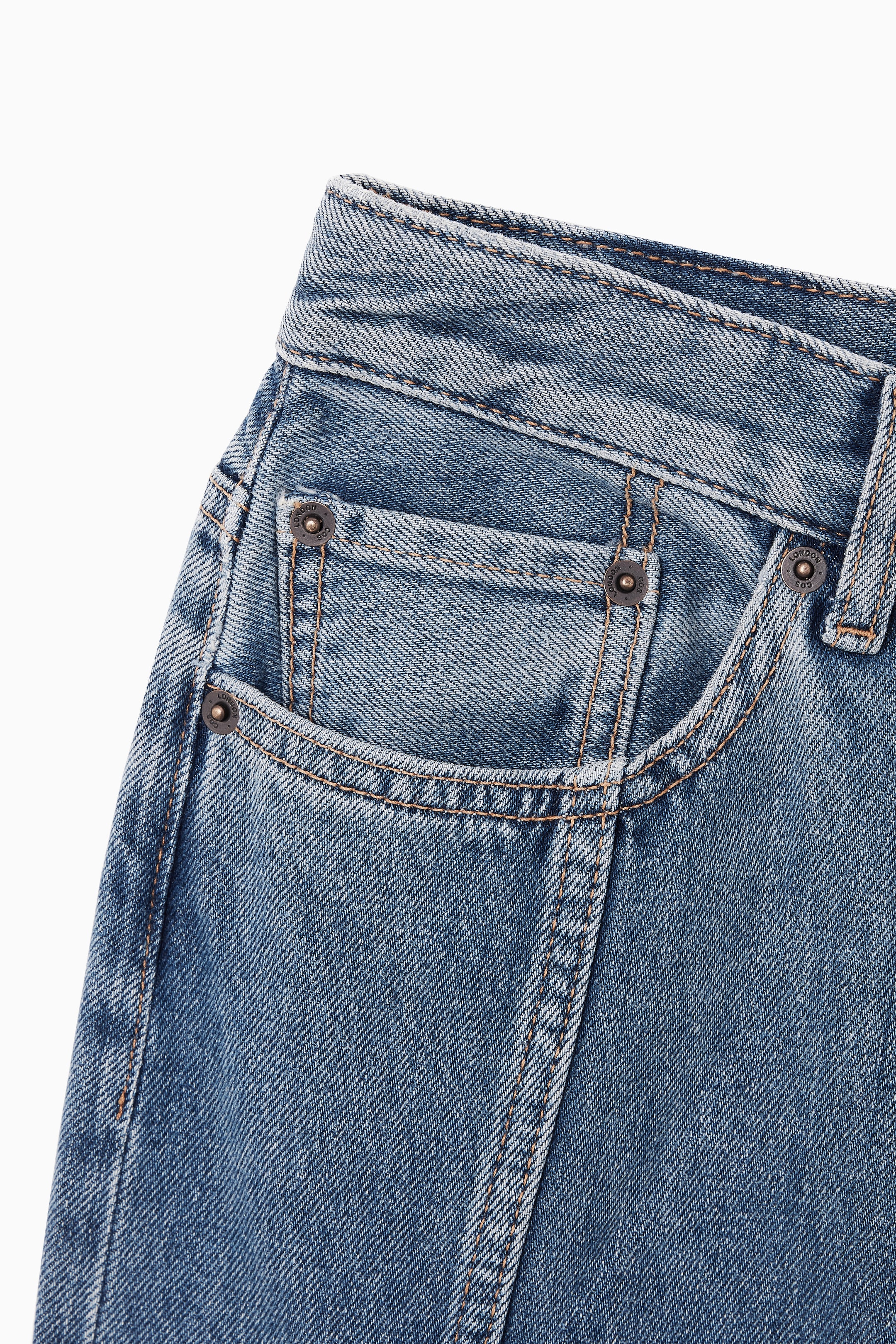 View larger image: PANELLED FLARED DENIM SKIRT - FADED BLUE - Ladies | H&M GB 2