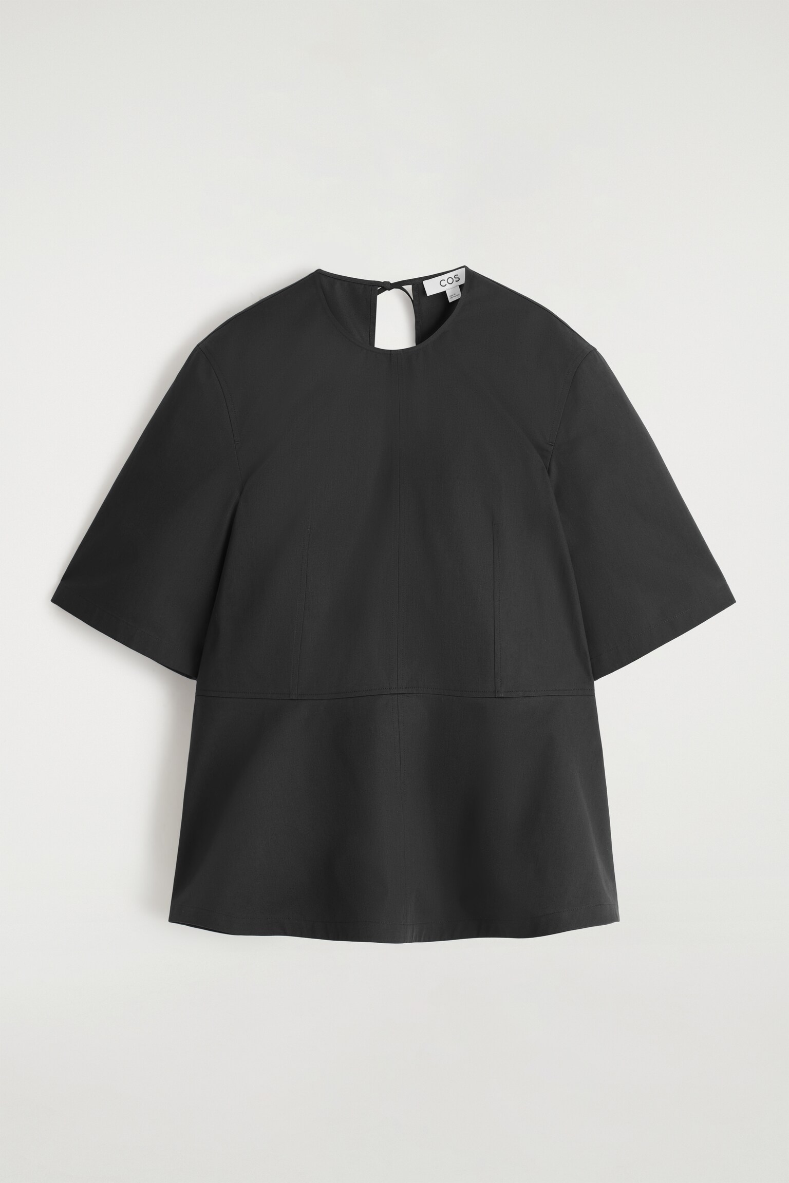 TOP IN COTONE CON BALZA - NERO/BIANCO - 2