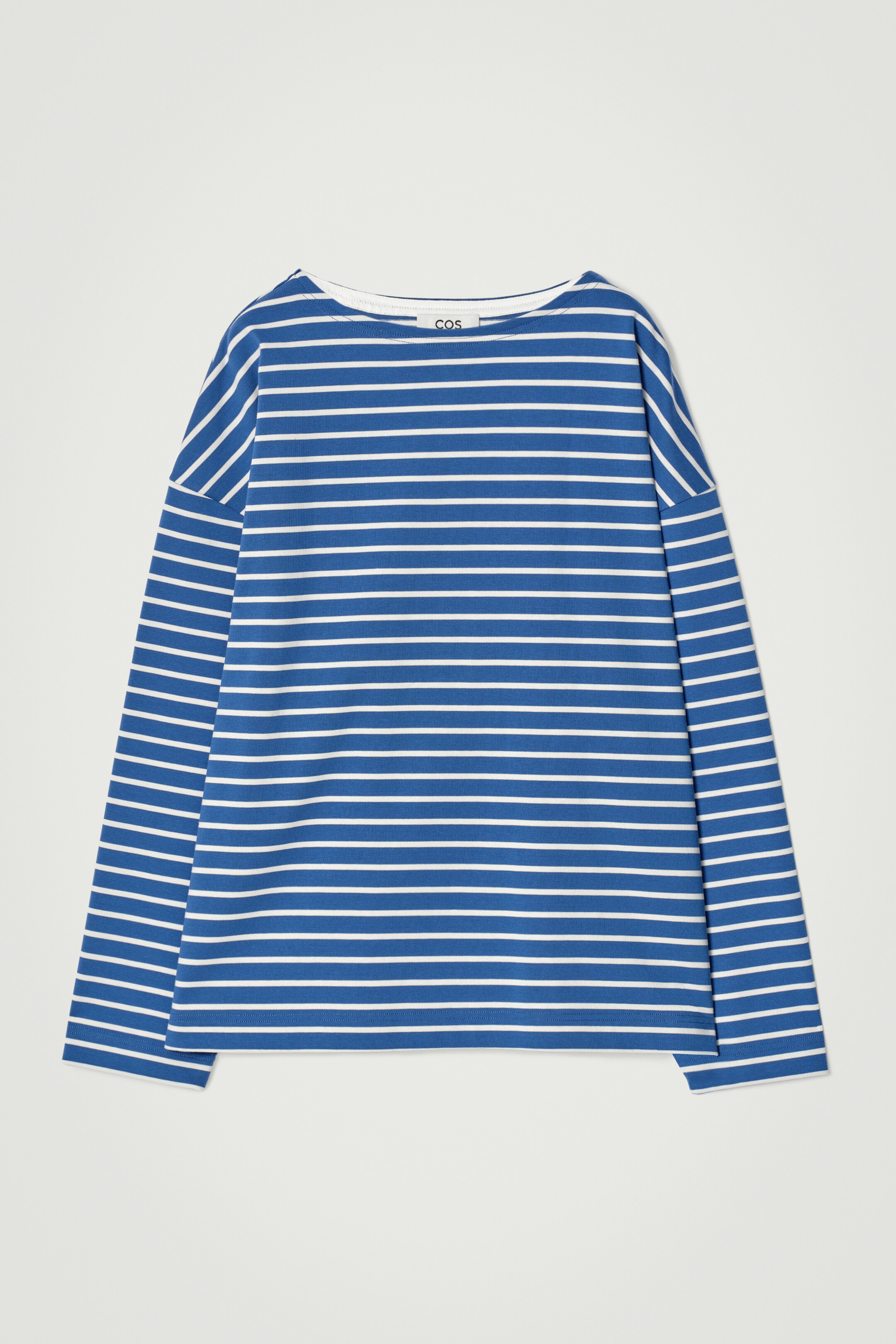 Ingrandisci l'immagine: RELAXED STRIPED BOAT-NECK T-SHIRT - BLUE / WHITE / STRIPED - UOMO | H&M CH 6