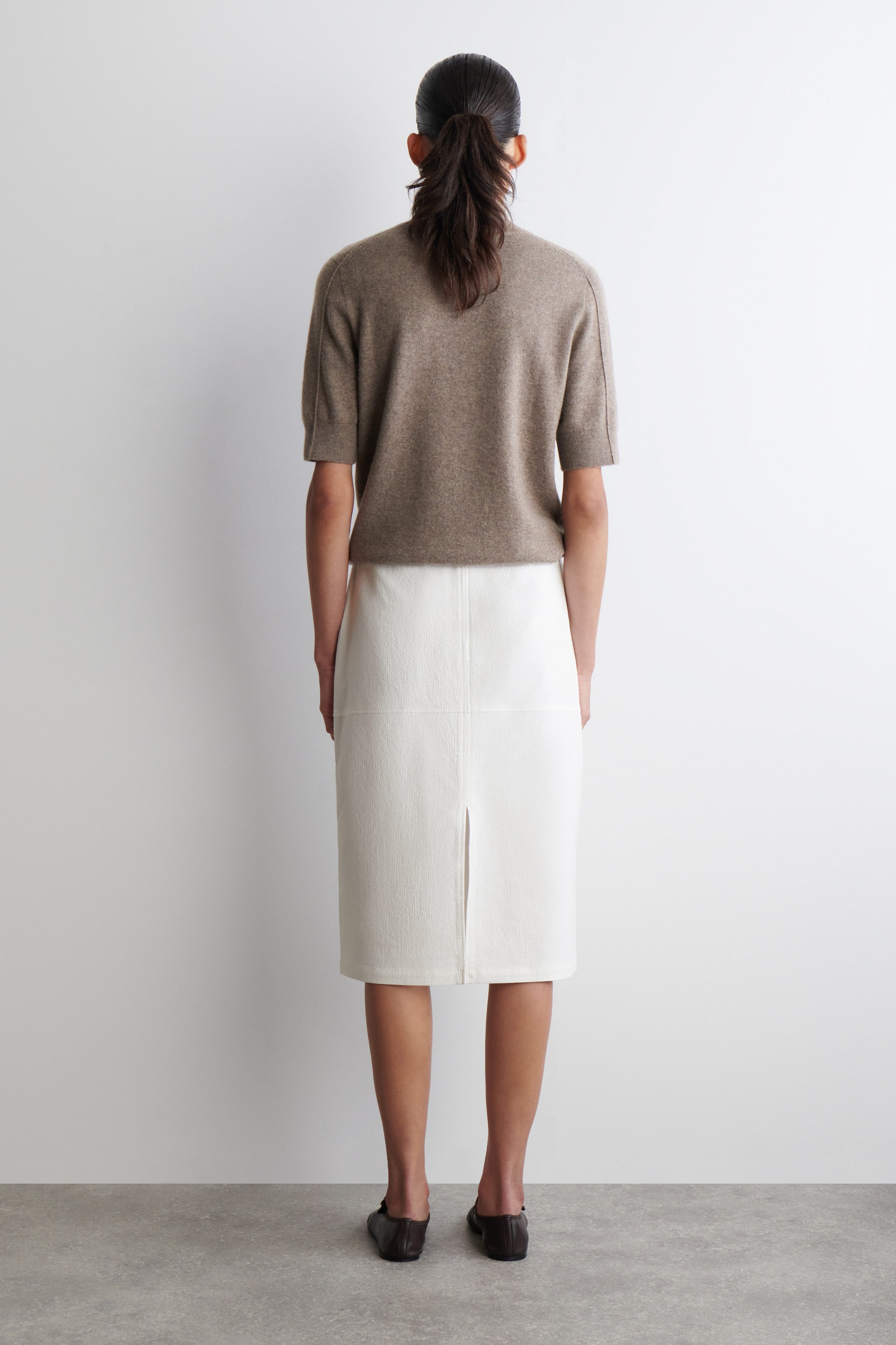COTTON PENCIL SKIRT