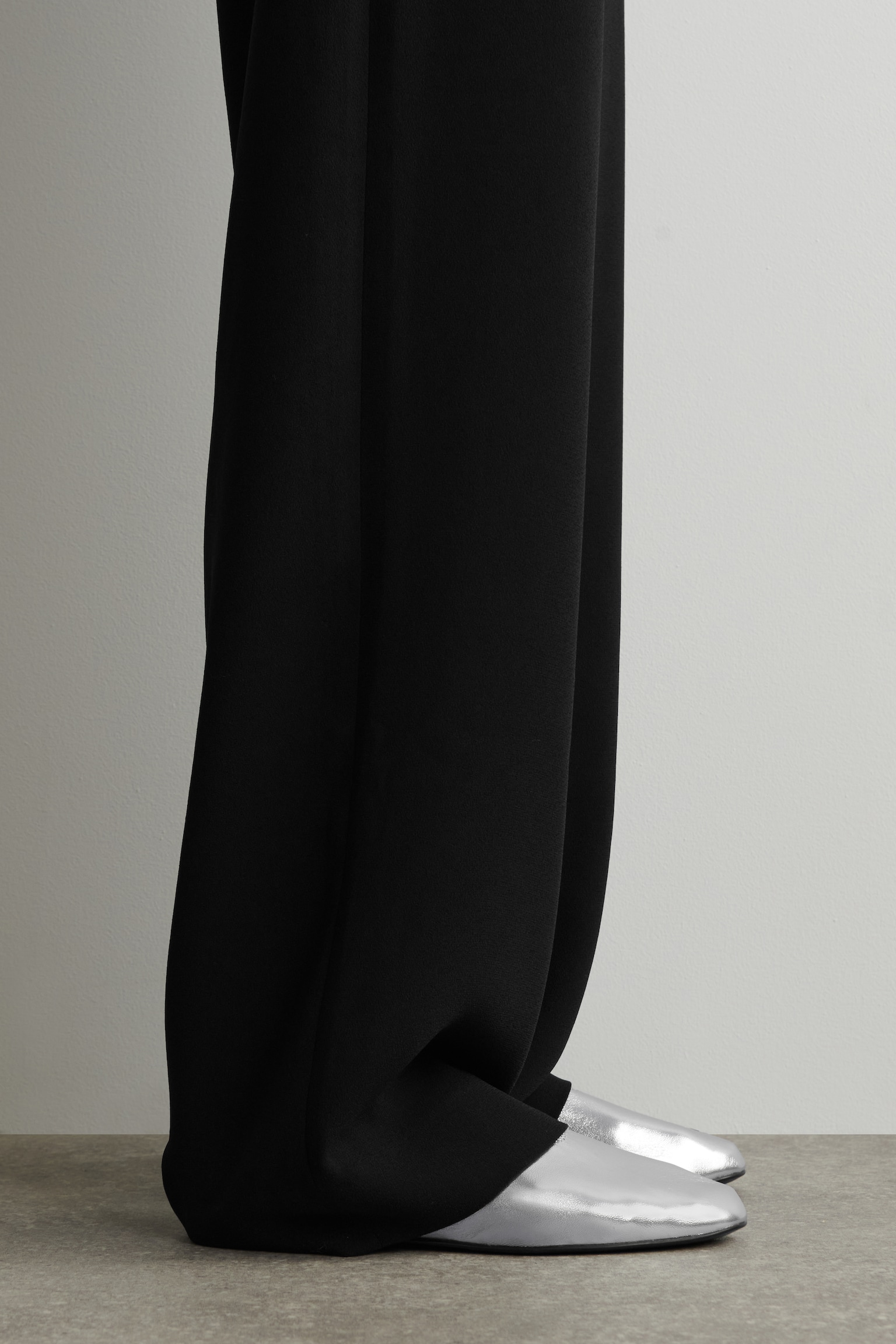 MINIMALISTYCZNE BALERINY ZE SKÓRY - SREBRZYSTY - 5