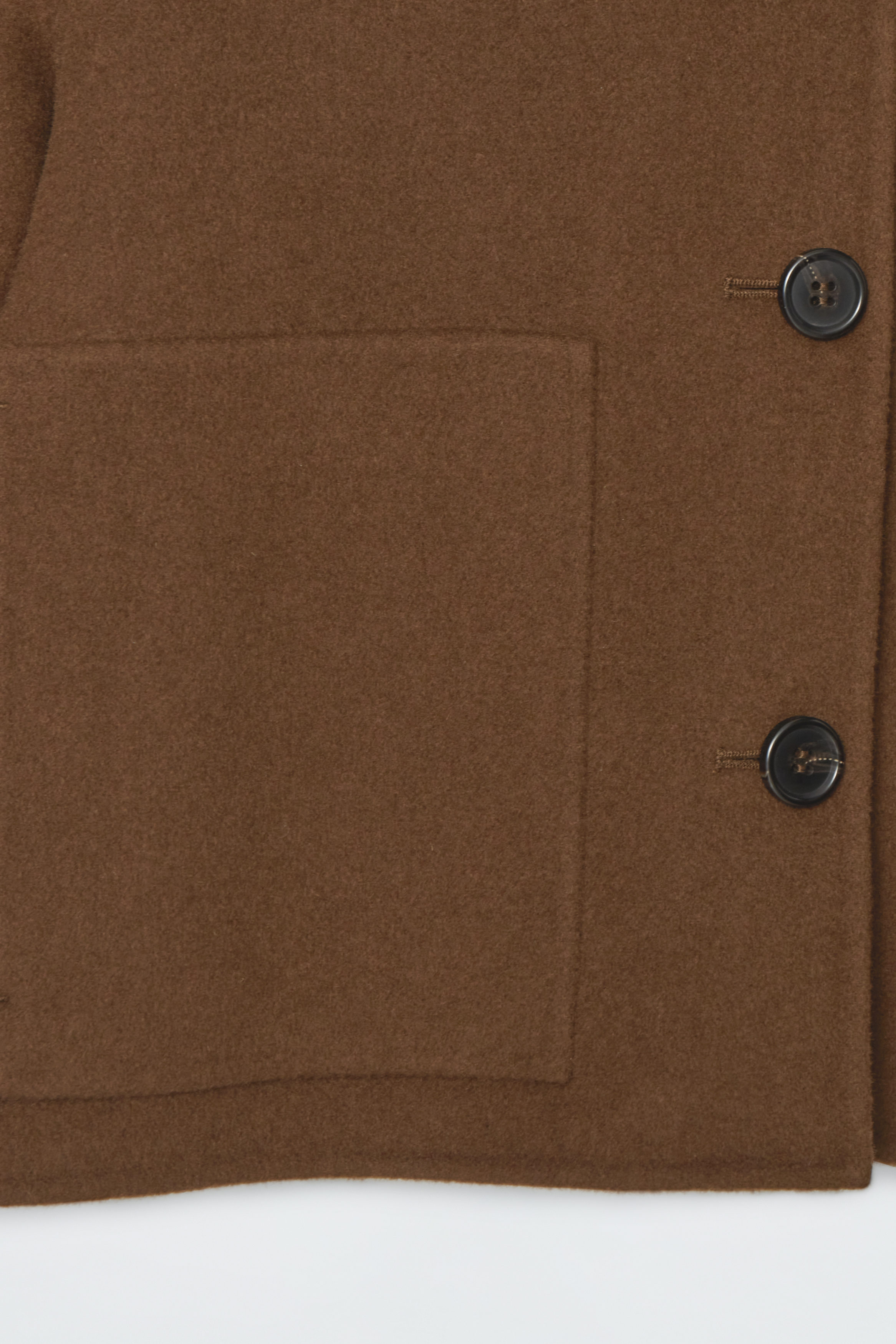 BOXY DOUBLE-FACED WOOL SHORT JACKET - BROWN | COS US