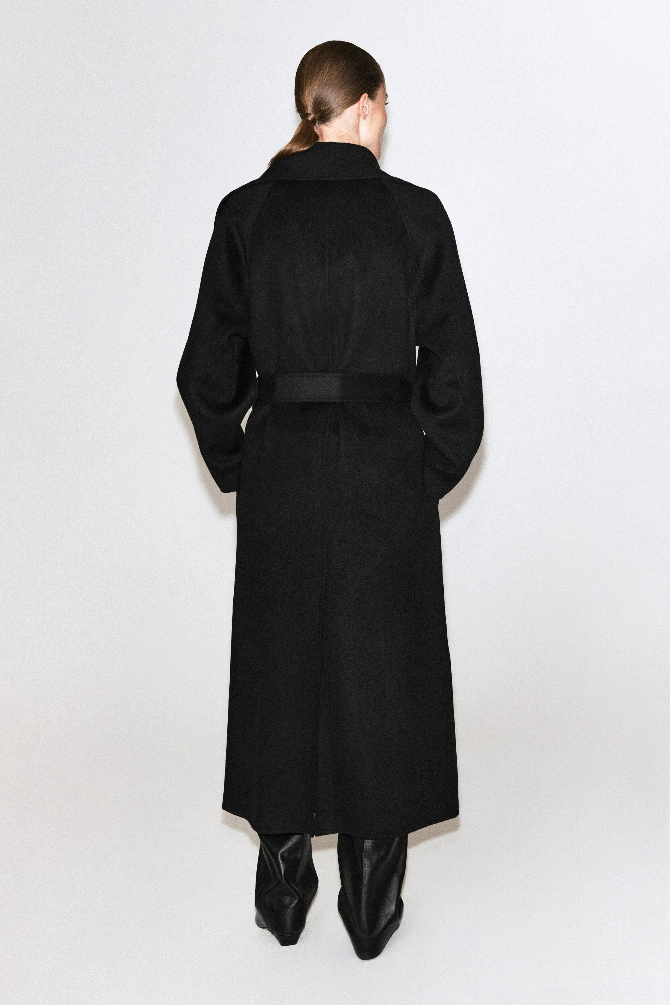 DOUBLE-FACED WOOL SHAWL-COLLAR COAT - CARBON | COS US