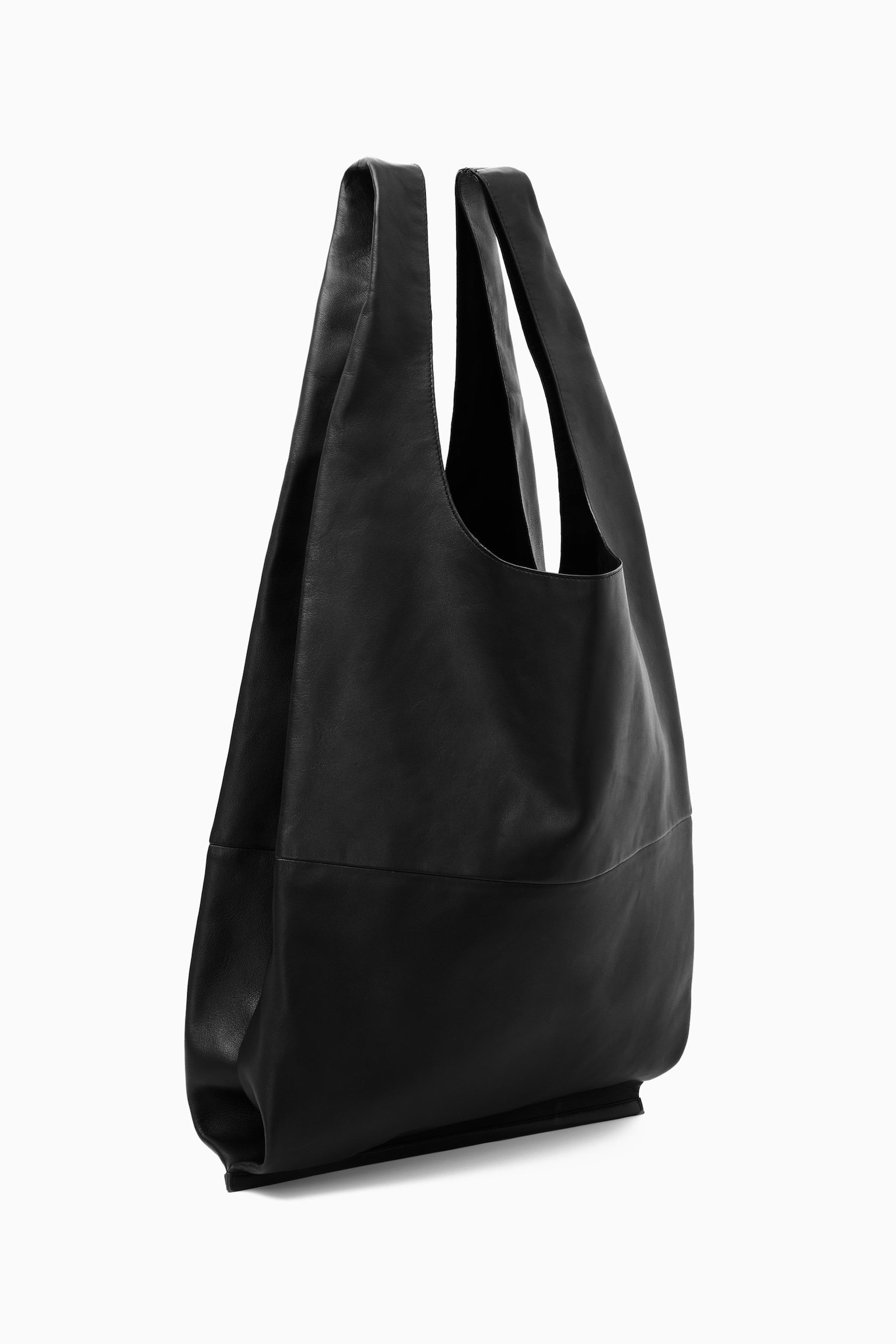 SLIM TOTE - LEATHER - BLACK - 2