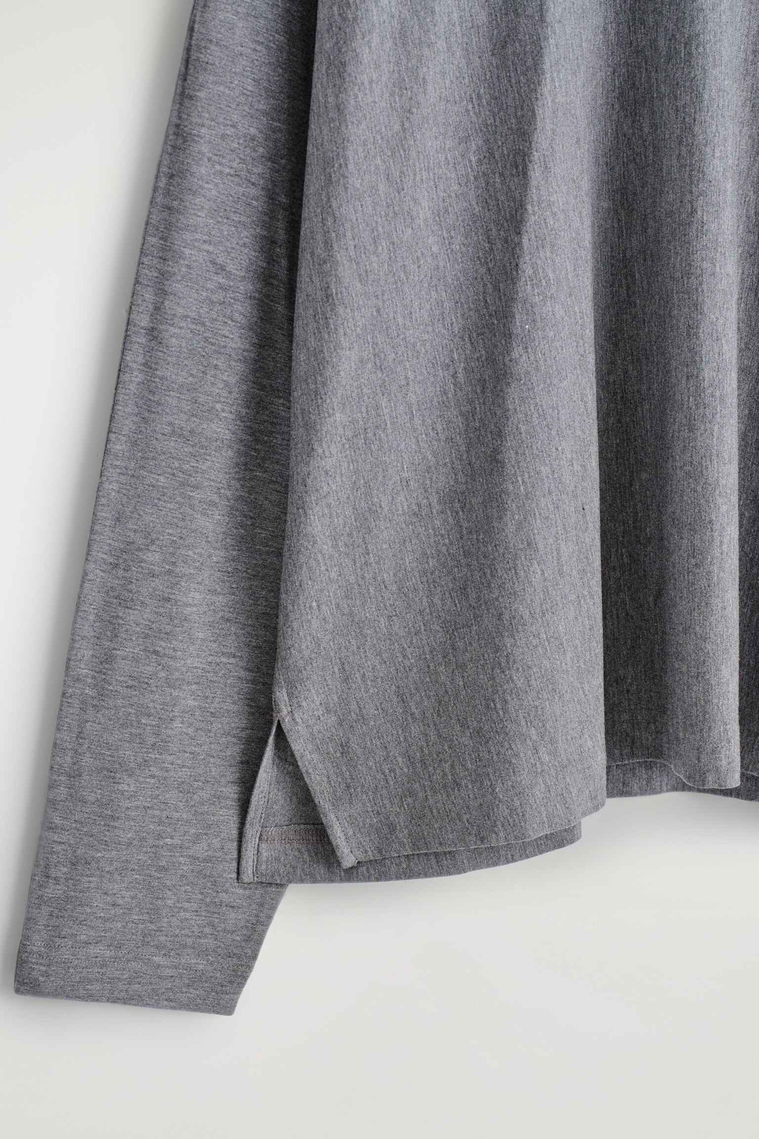 FLUID JERSEY LONG-SLEEVED TOP - GREY - 5