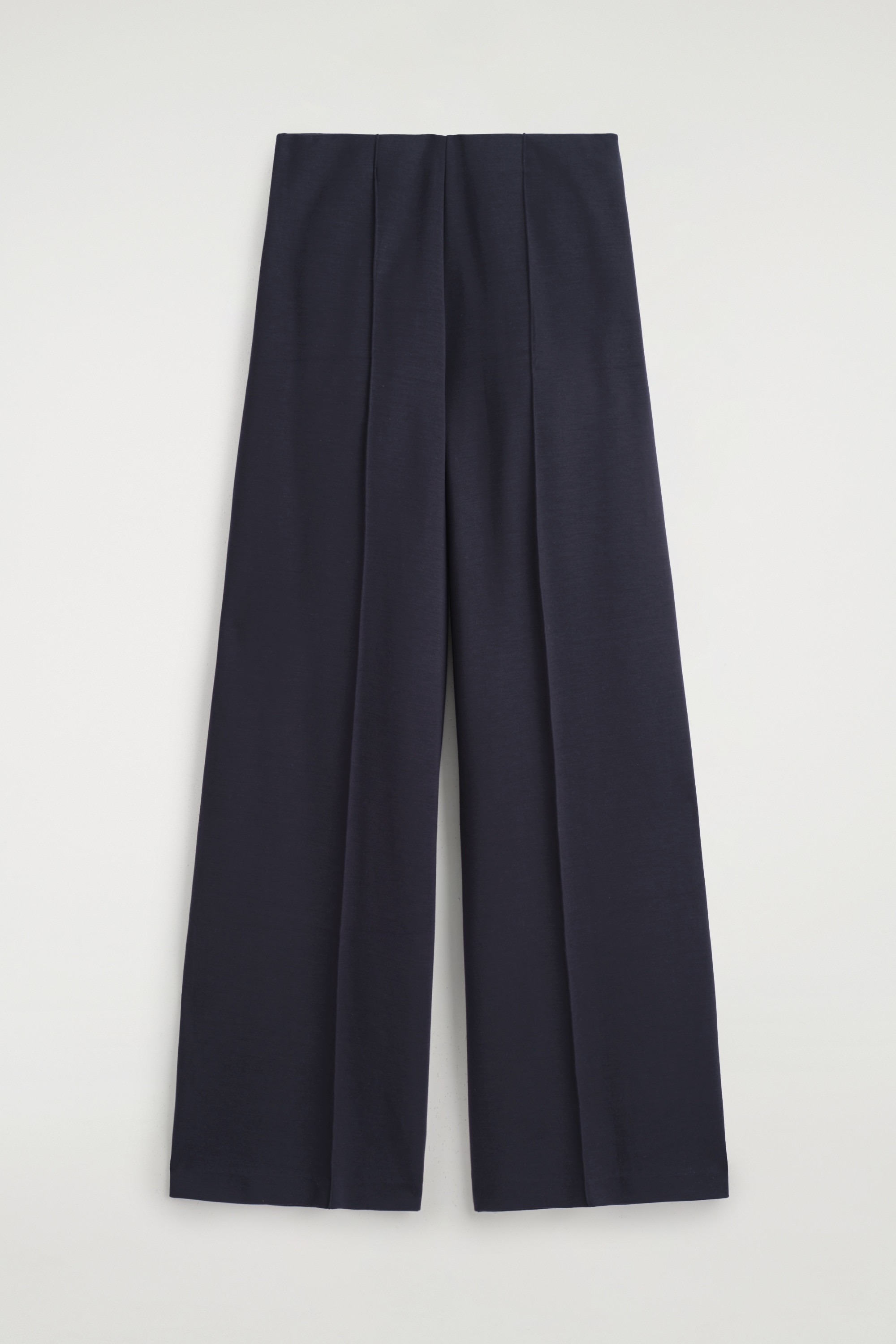 MODAL WIDE-LEG TROUSERS - NAVY/BURGUNDY