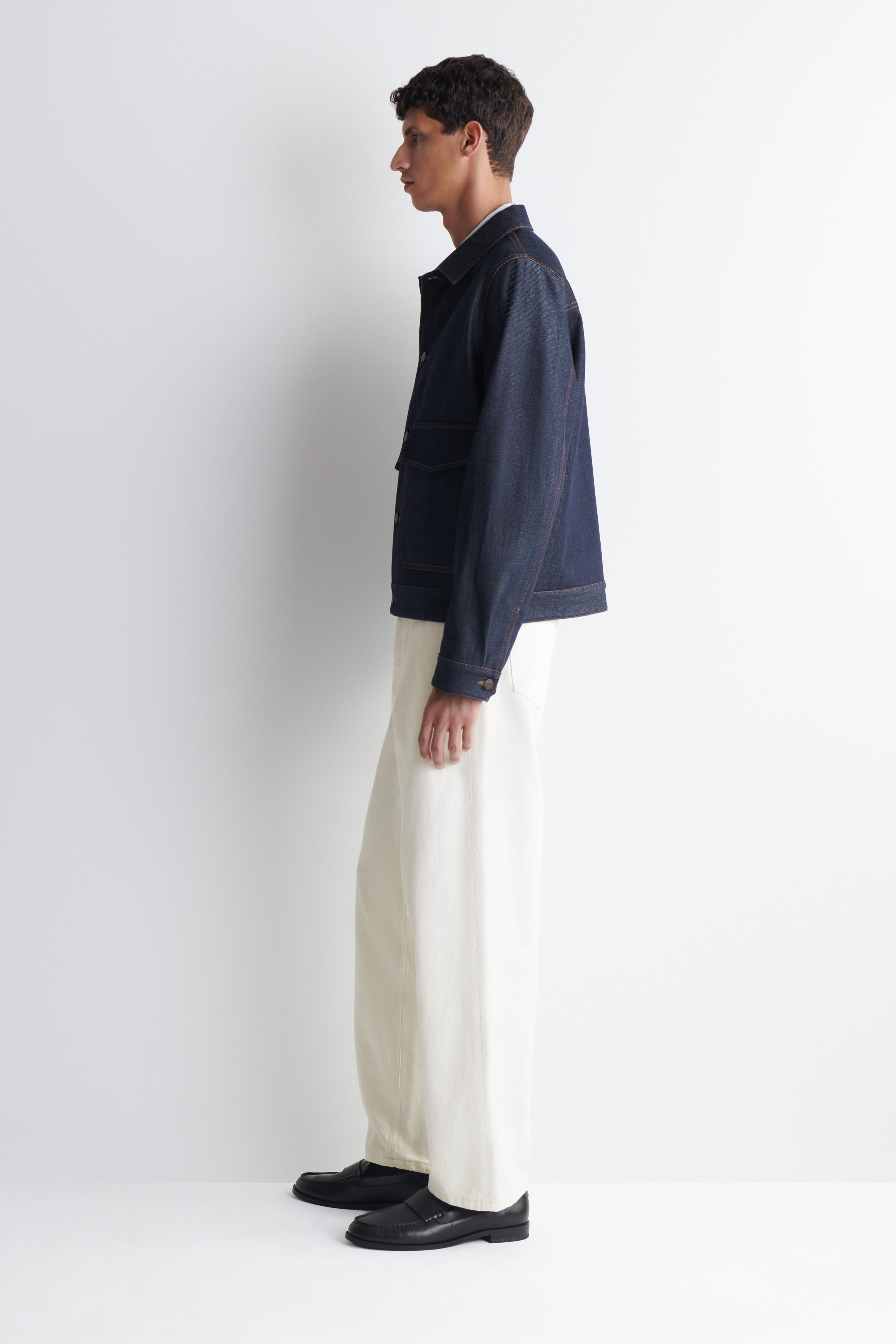 RAW SELVEDGE DENIM JACKET - thumbnail 3