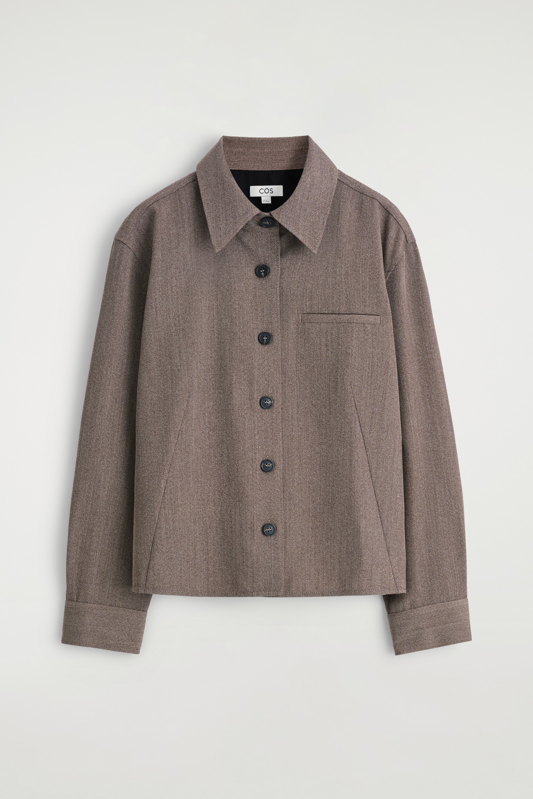 Visualizza immagine più grande: CAMICIA IN MISTO LANA - MARRONE MÉLANGE - DONNA | H&M IT 6