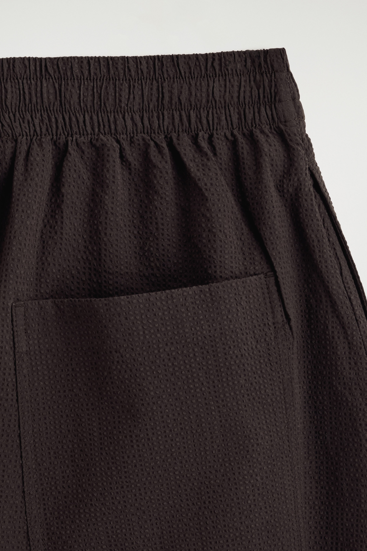SEERSUCKER CULOTTES — BROWN