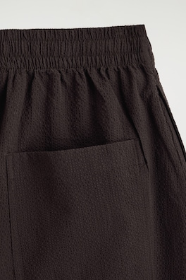 SEERSUCKER CULOTTES — BROWN 5