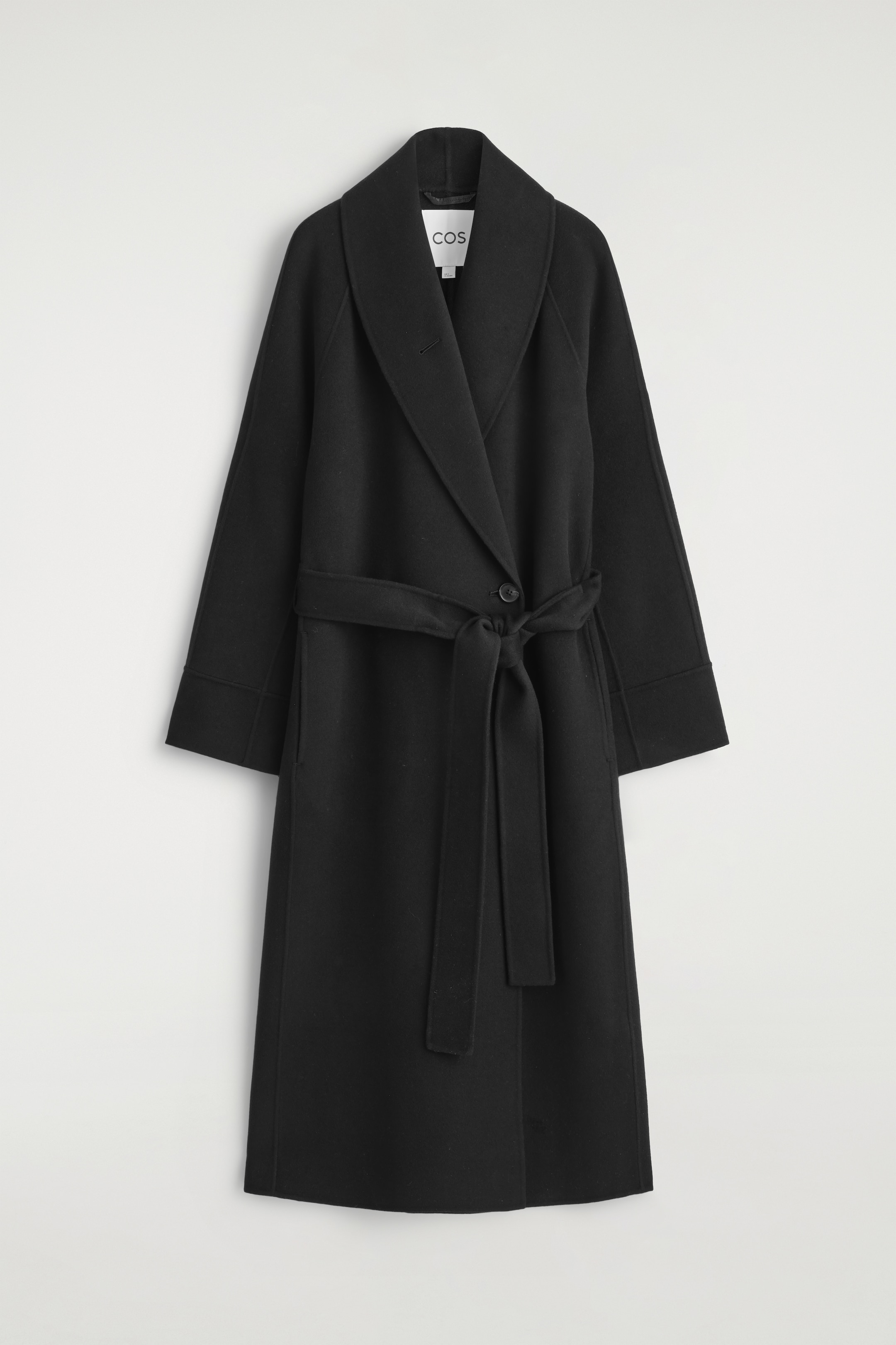 Ingrandisci l'immagine: BELTED DOUBLE-FACED WOOL LONG COAT - BLACK - DONNA | H&M CH 5
