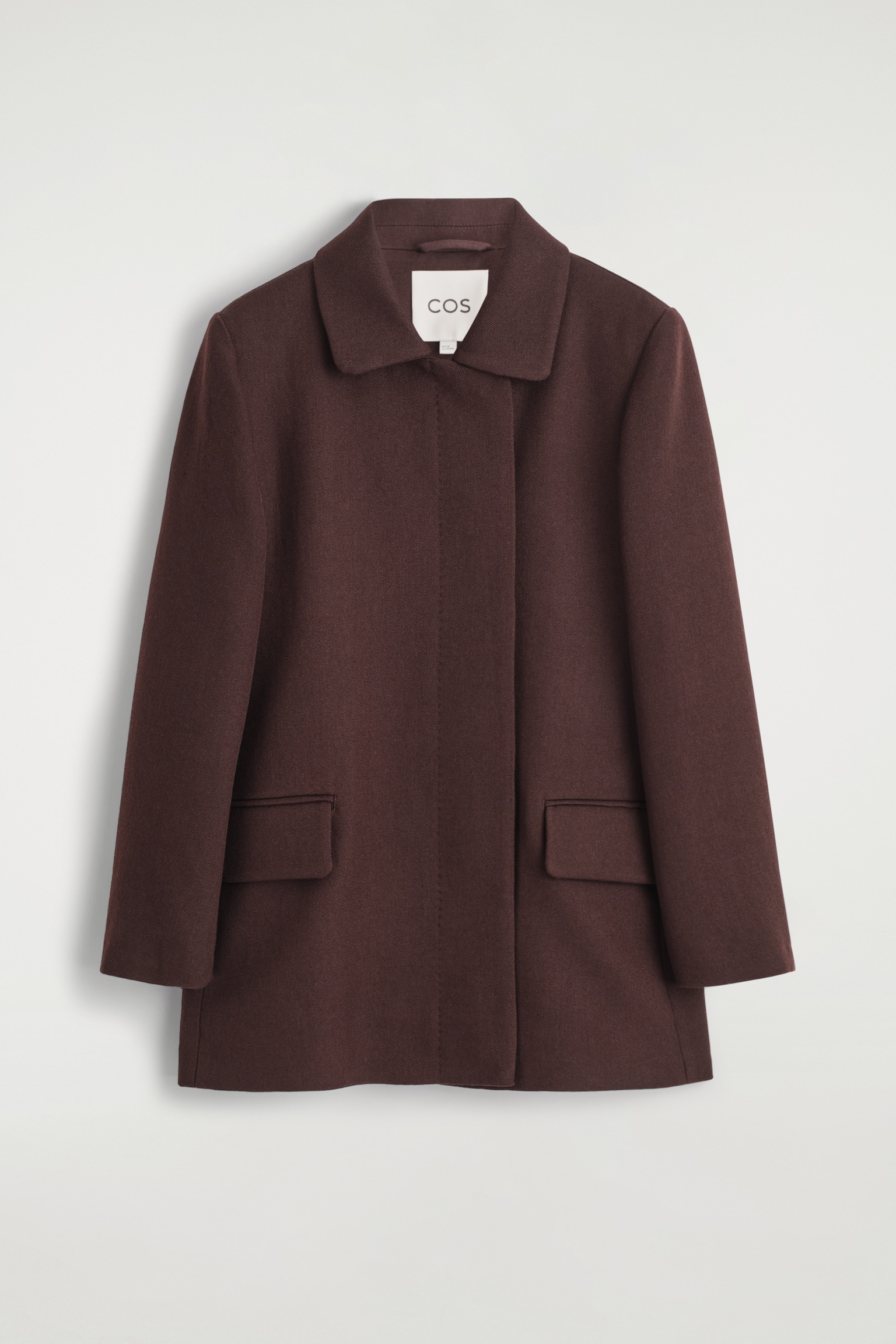 CHAQUETA FORMAL EN MEZCLA DE LANA - MARRÓN OSCURO/NEGRO - 2