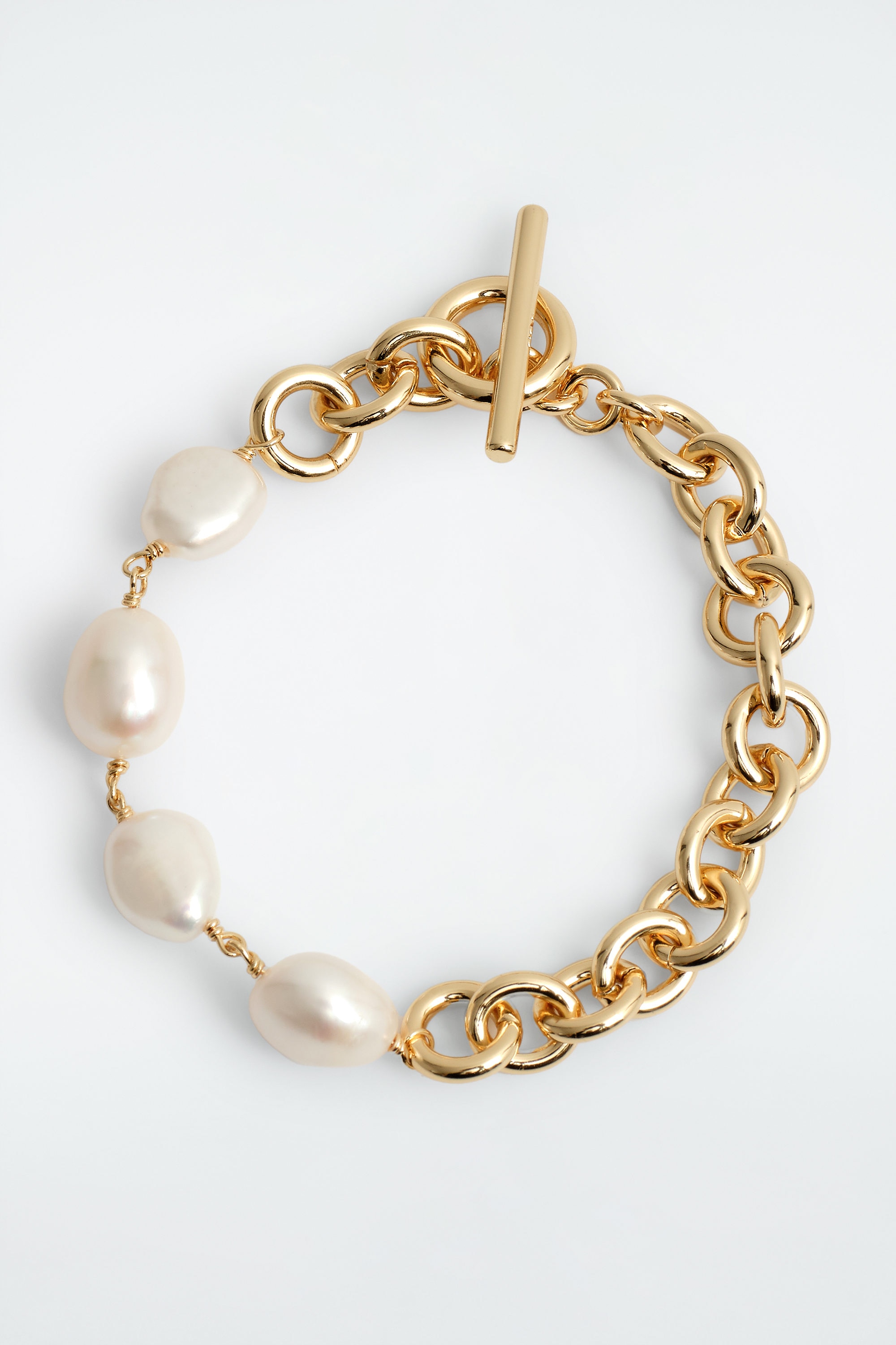 アクセサリー S GOD ONLY KNOWS PEARL CHAIN BRACELET FRESHWATER PEARL CHAIN BRACELET - GOLD / PEARL | COS