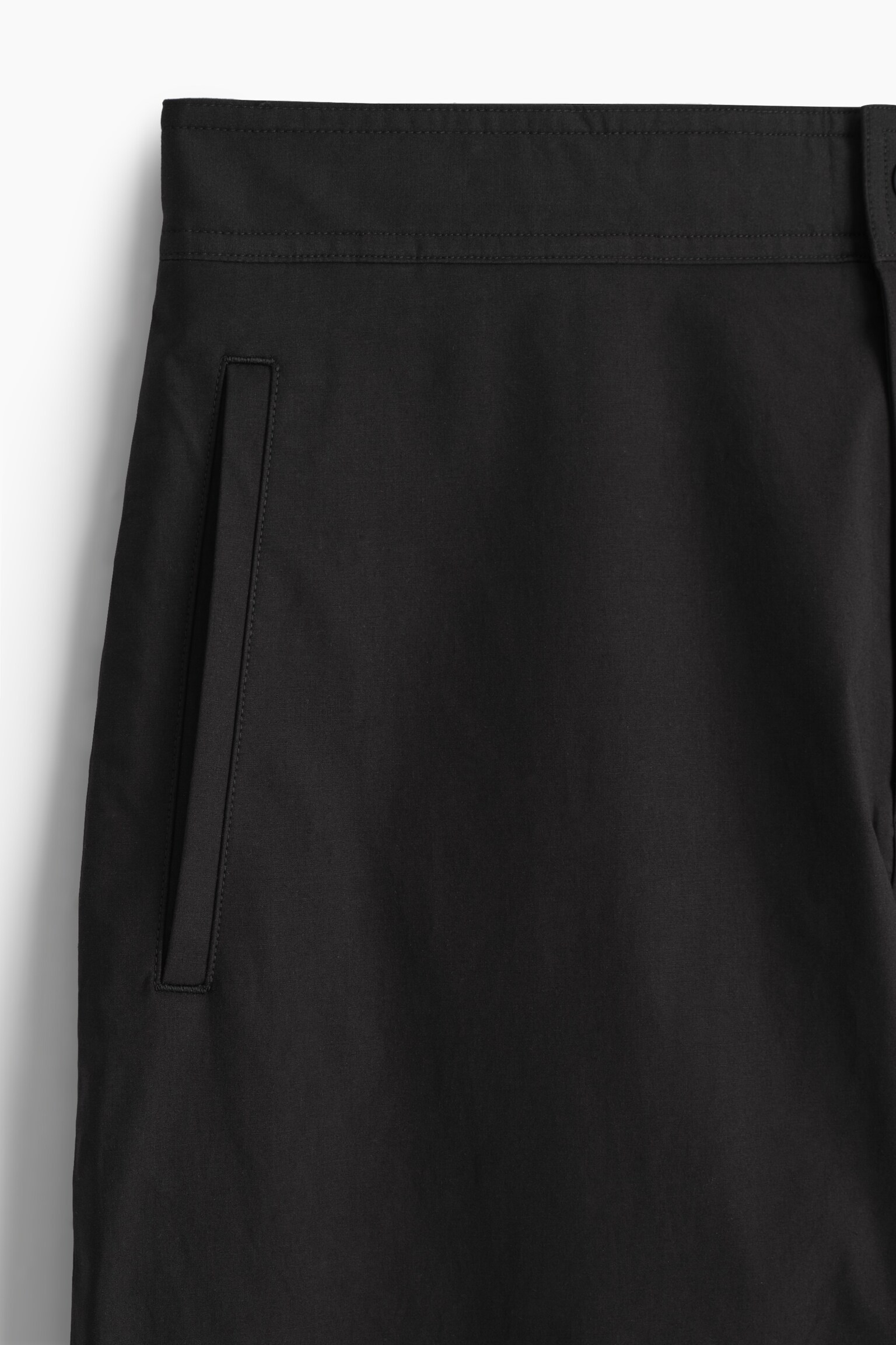 COTTON BARREL-LEG TROUSERS - BLACK/GREY - 5