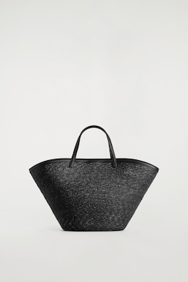 SALTWATER TOTE BAG - STRAW — BLACK 7