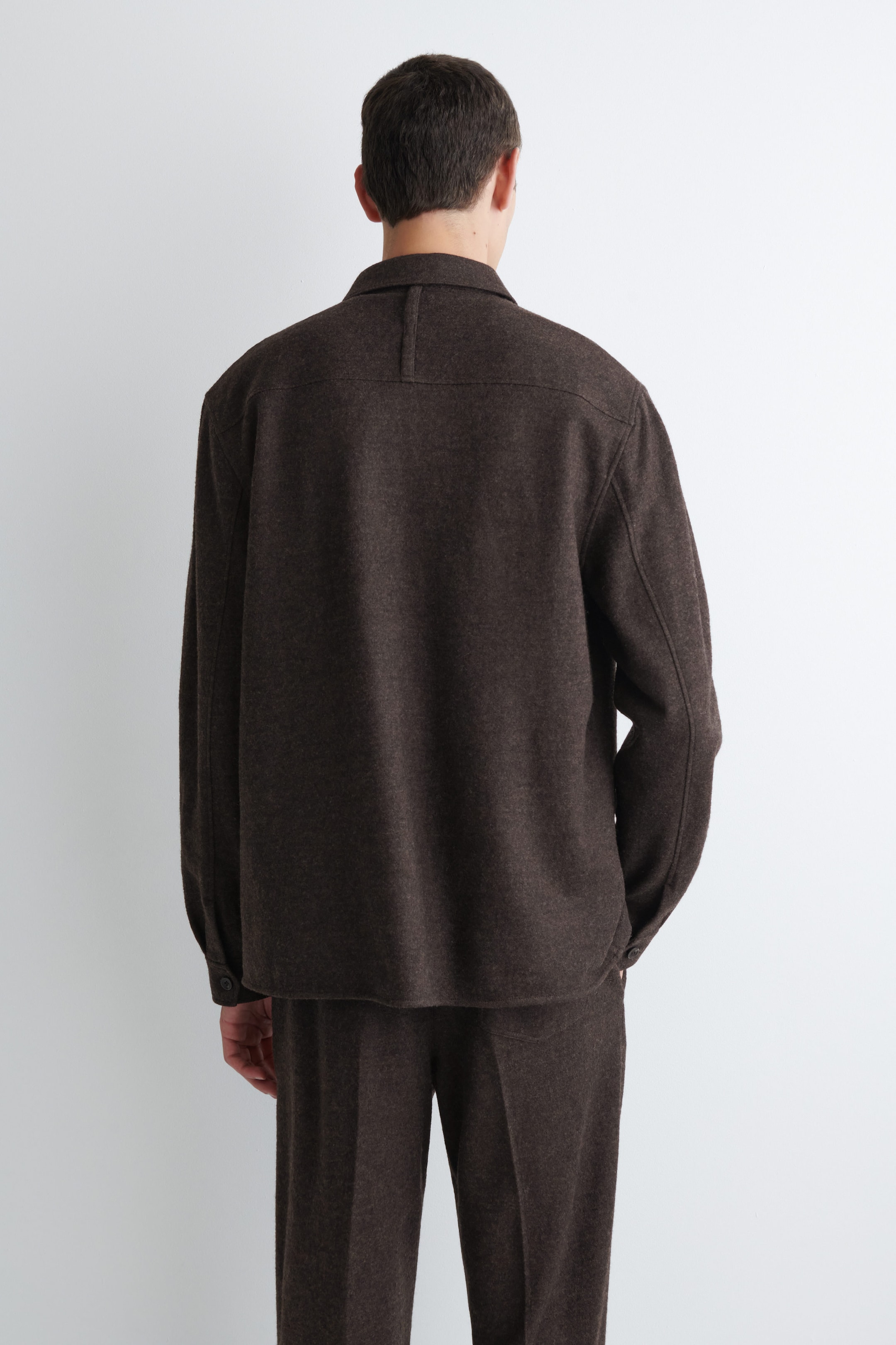 RELAXED BOILED-WOOL OVERSHIRT