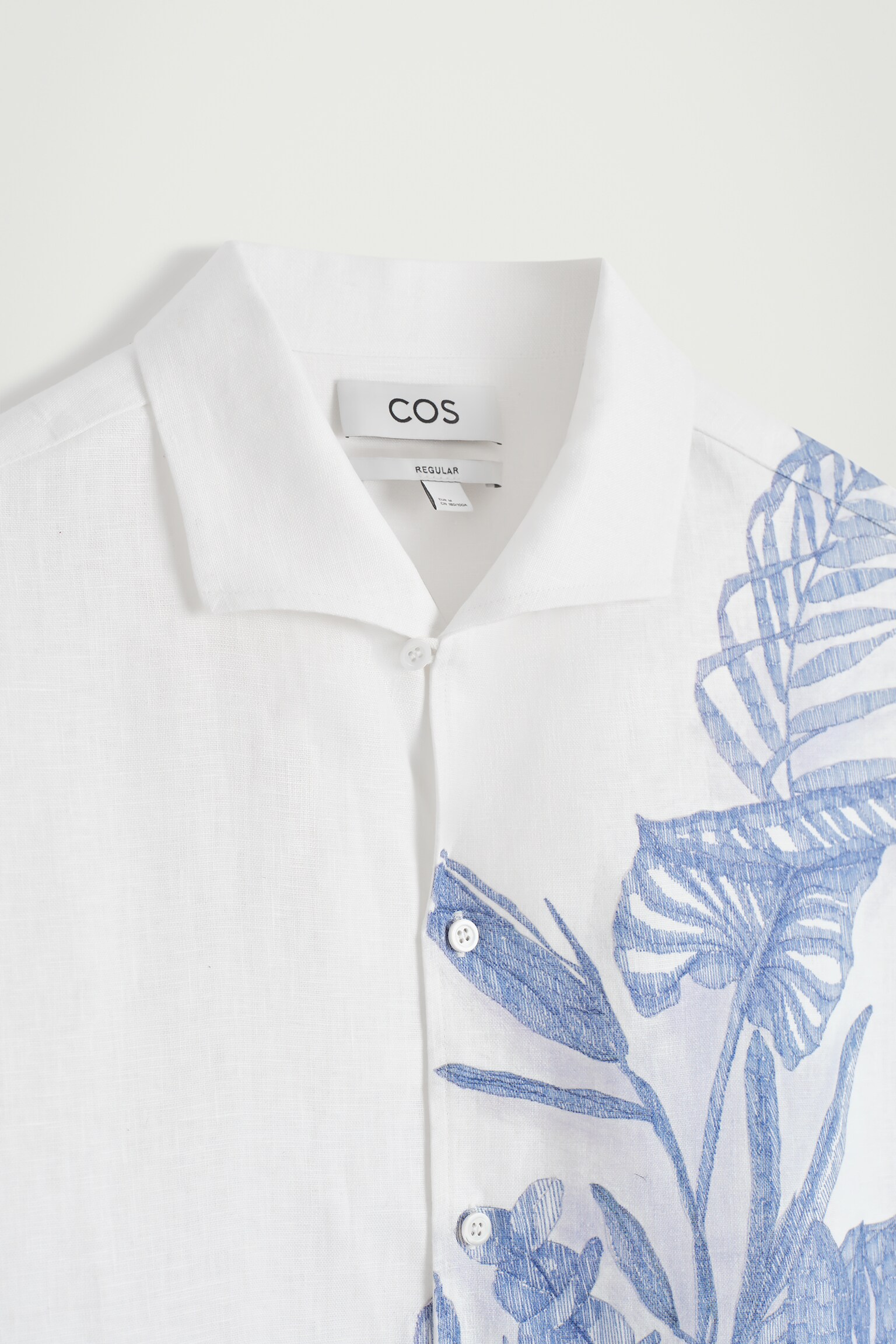 CHEMISE À MANCHES COURTES EN LIN - BLANC / BLEU / IMPRIMÉ/BLANC/NOIR/BEIGE / NON TEINT - 6