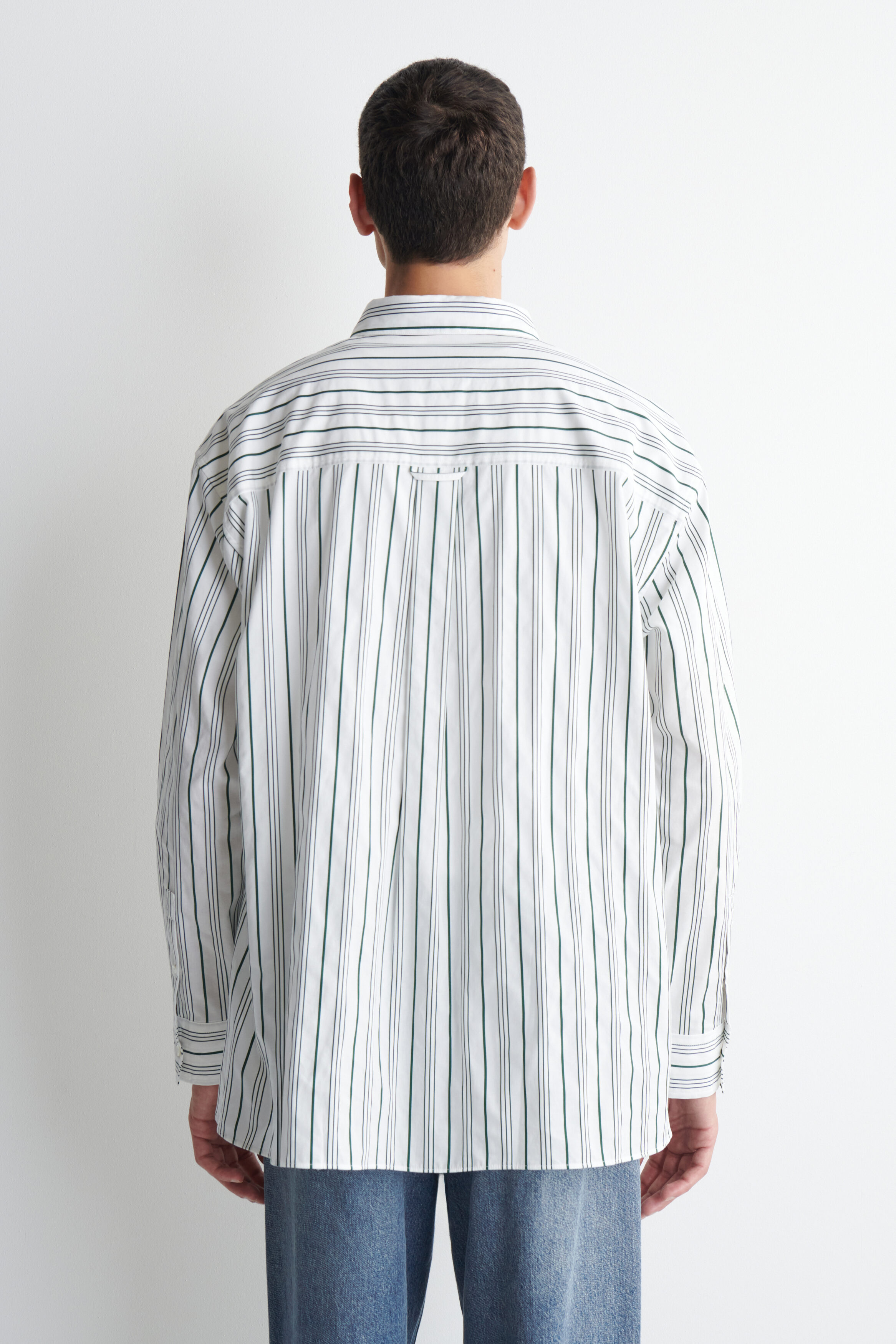 OVERSIZED STRIPED COTTON-POPLIN SHIRT - thumbnail 4