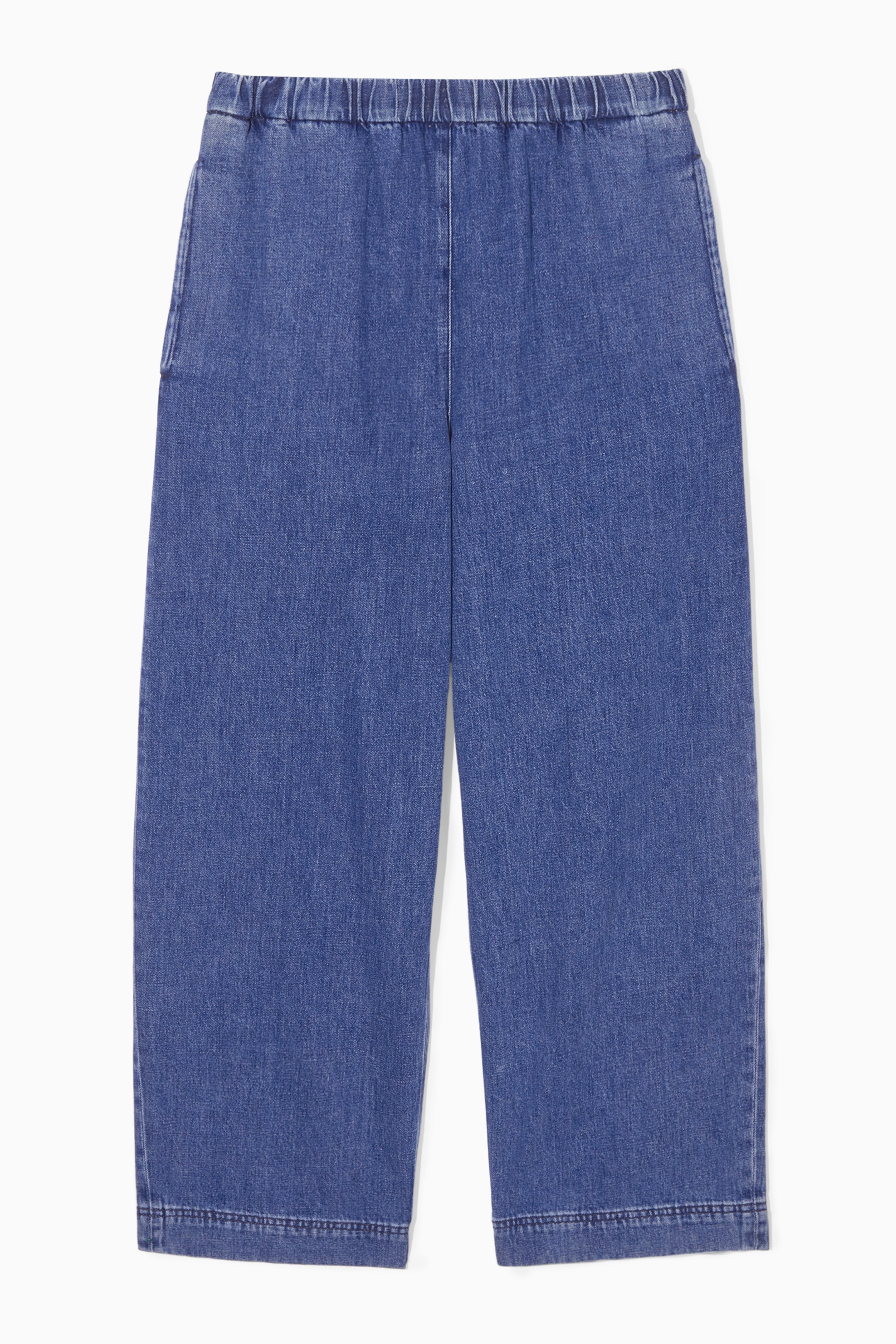 Agrandir l'image: PANTALON JEAN TAILLE ÉLASTIQUÉE - BLEU DÉLAVÉ - FEMME | H&M CH 1