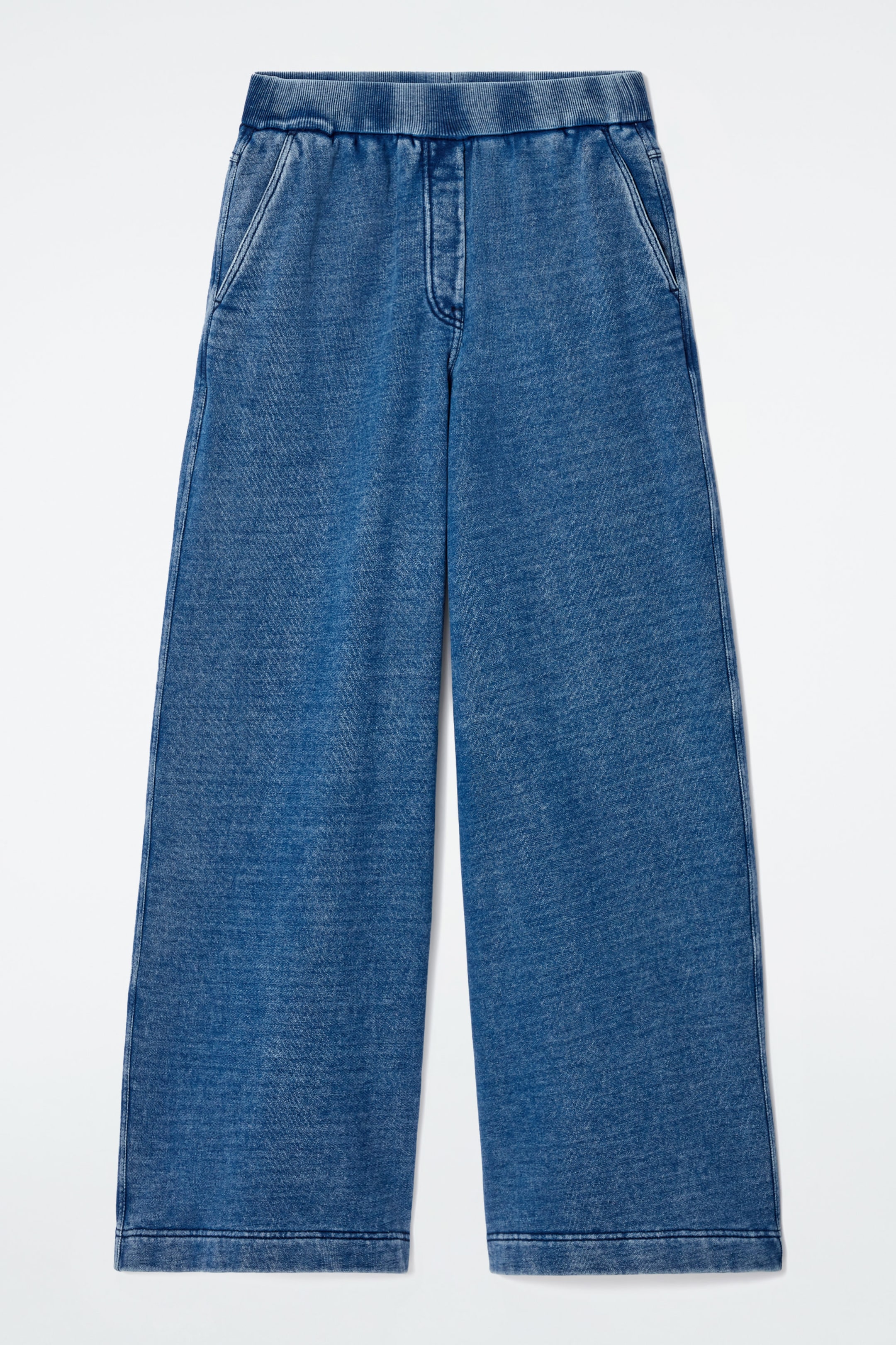DENIM-WASH JERSEY JOGGERS